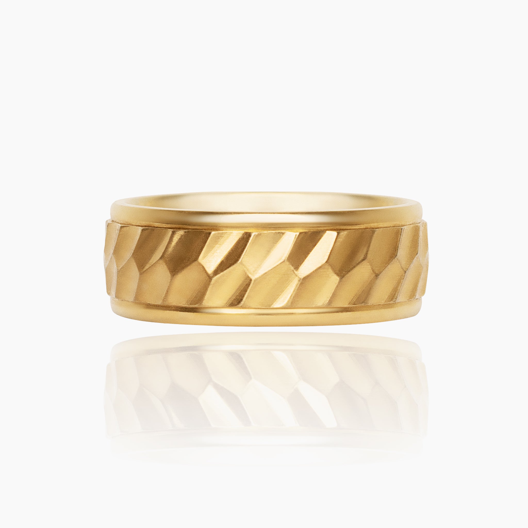 TUNGSTEN GOLD DENTS RING