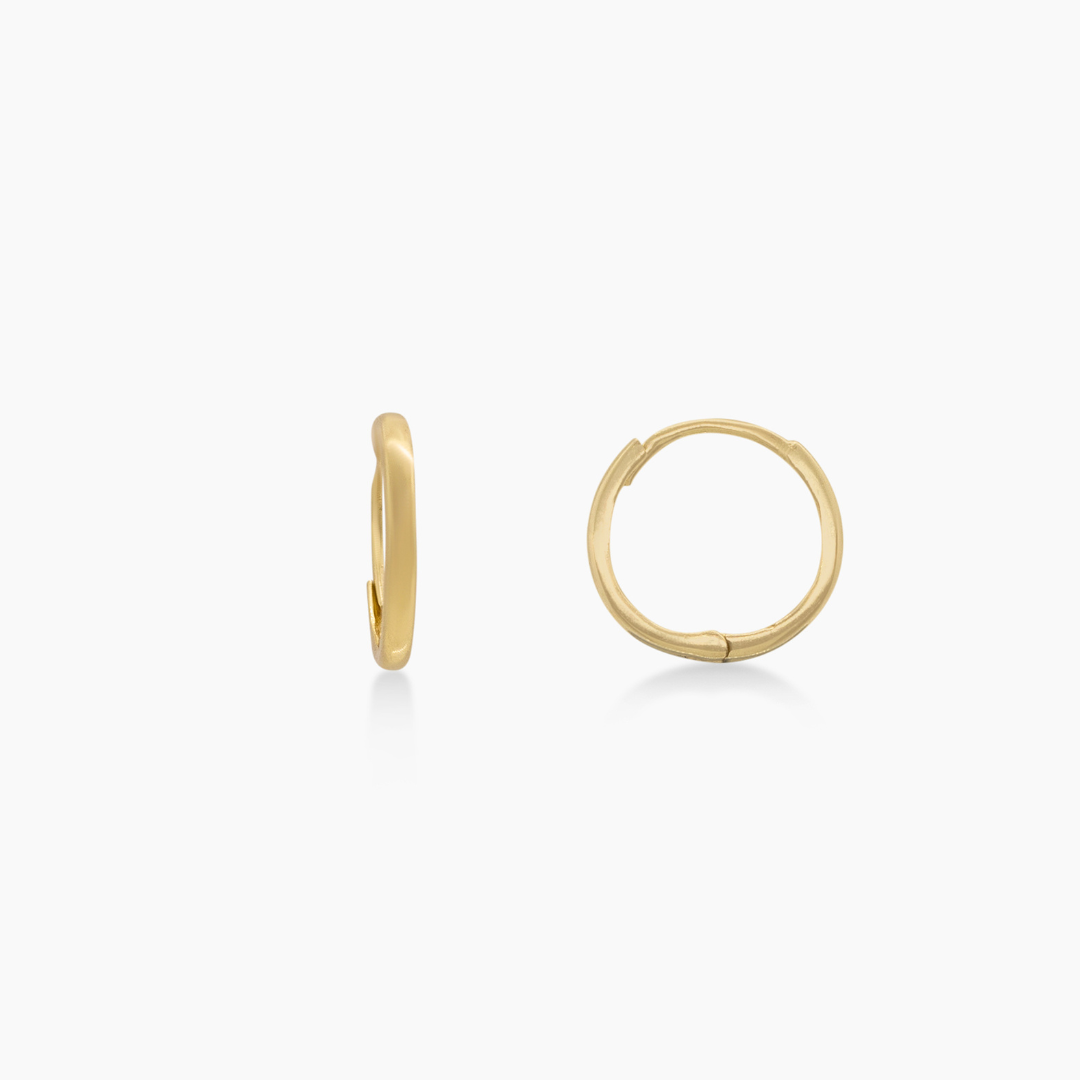 14K YELLOW GOLD SLIM MINI HUGGIES