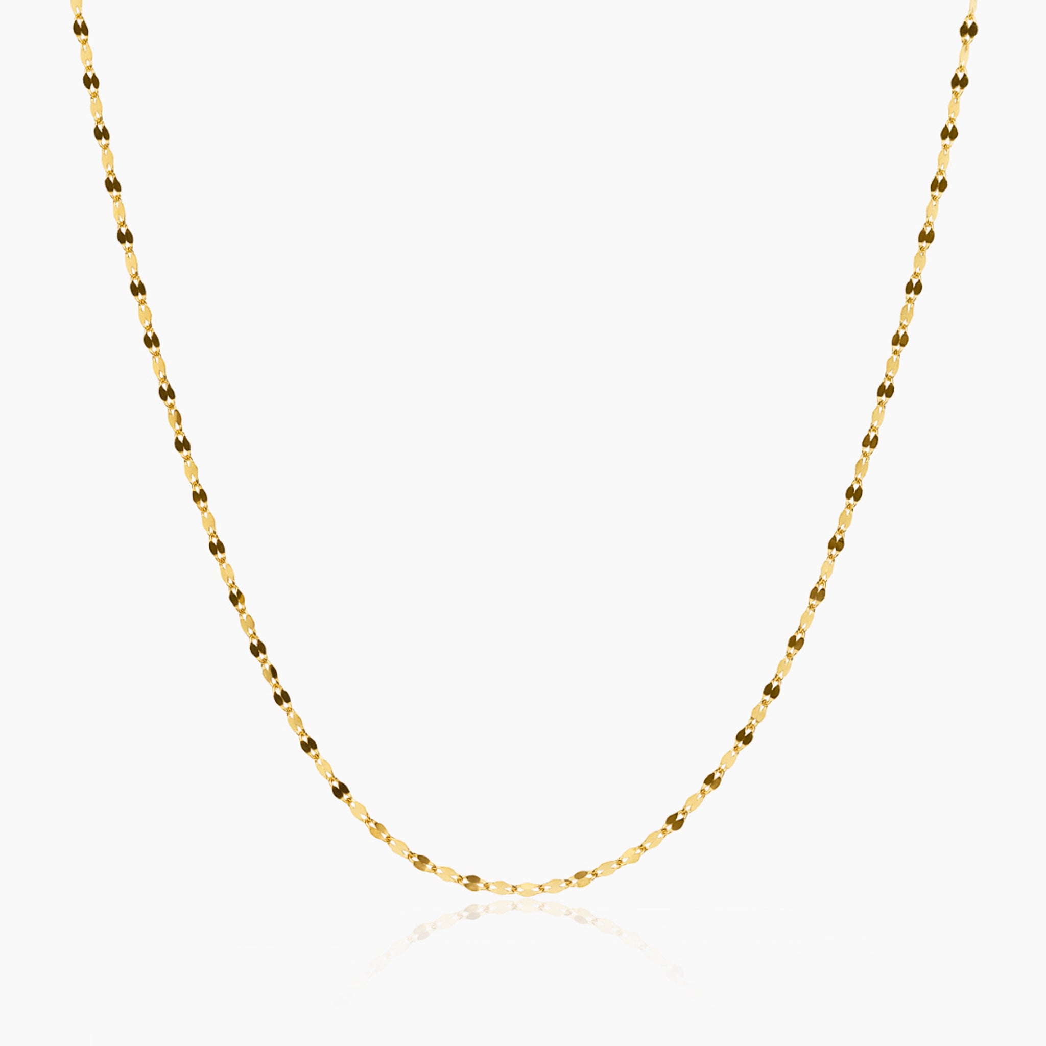 14K YELLOW GOLD GLITTER CHAIN -1.5MM
