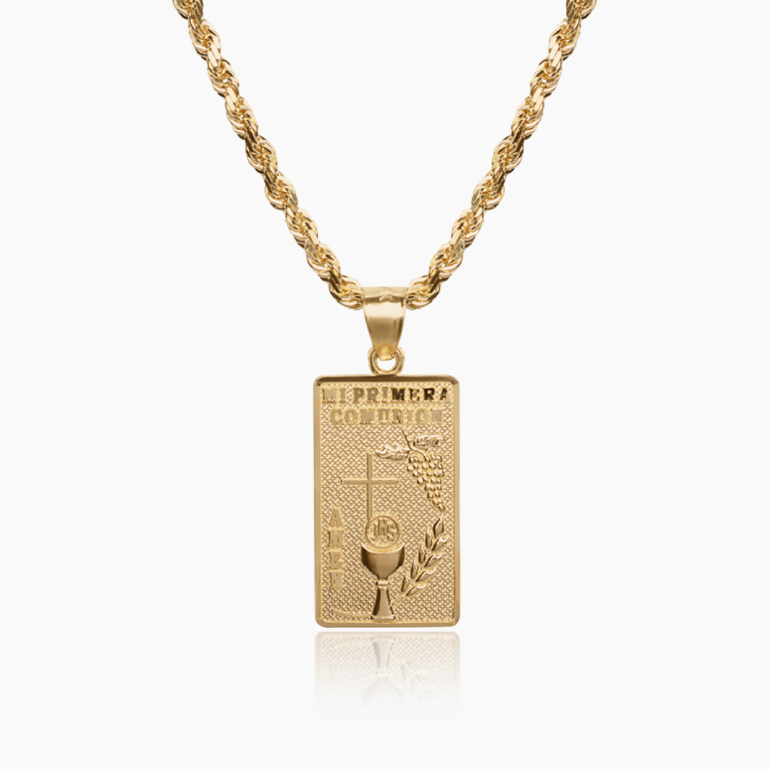 14K YELLOW GOLD TESORO DE COMUNION ROPE NECKLACE