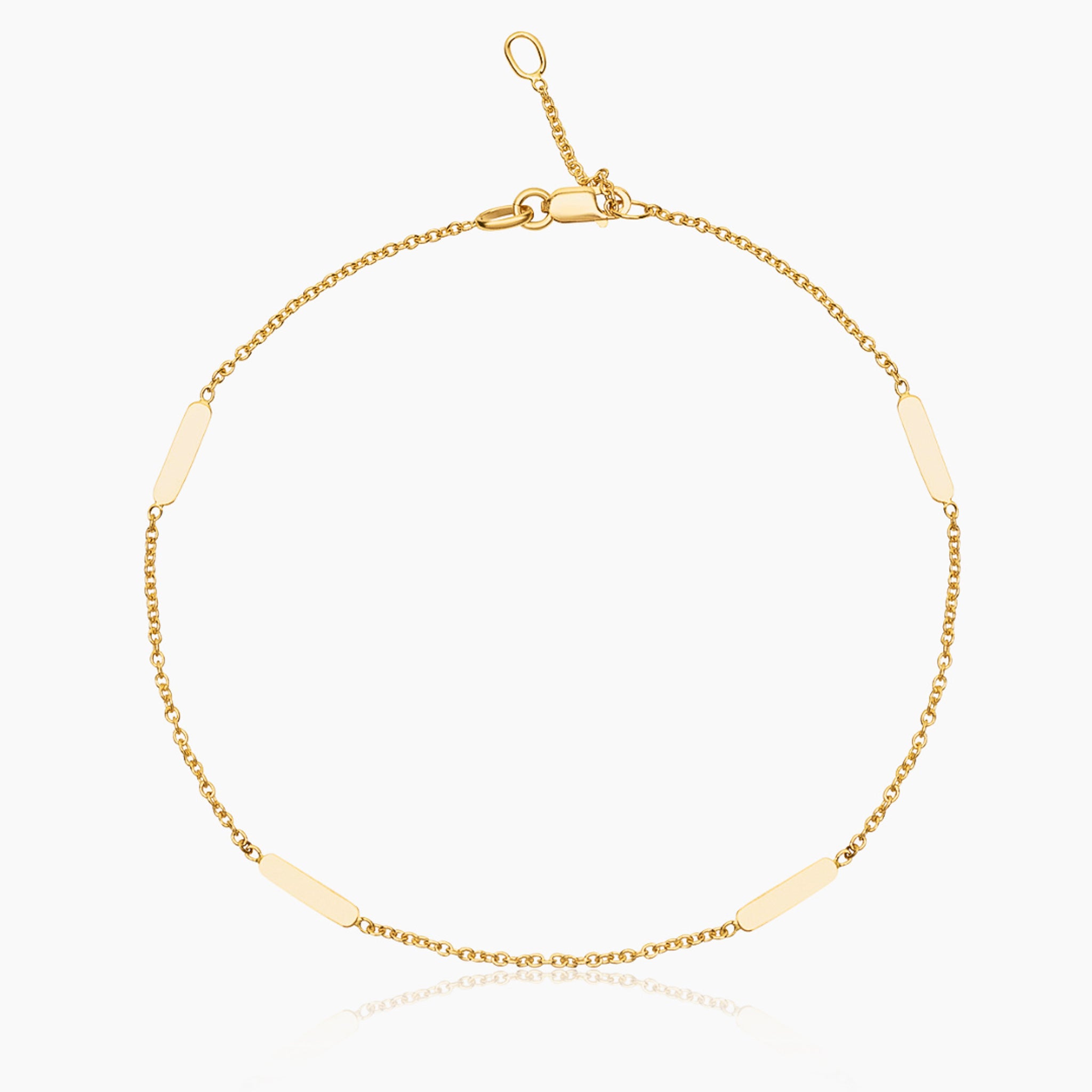 14K YELLOW GOLD BAREFOOT BABE ANKLET