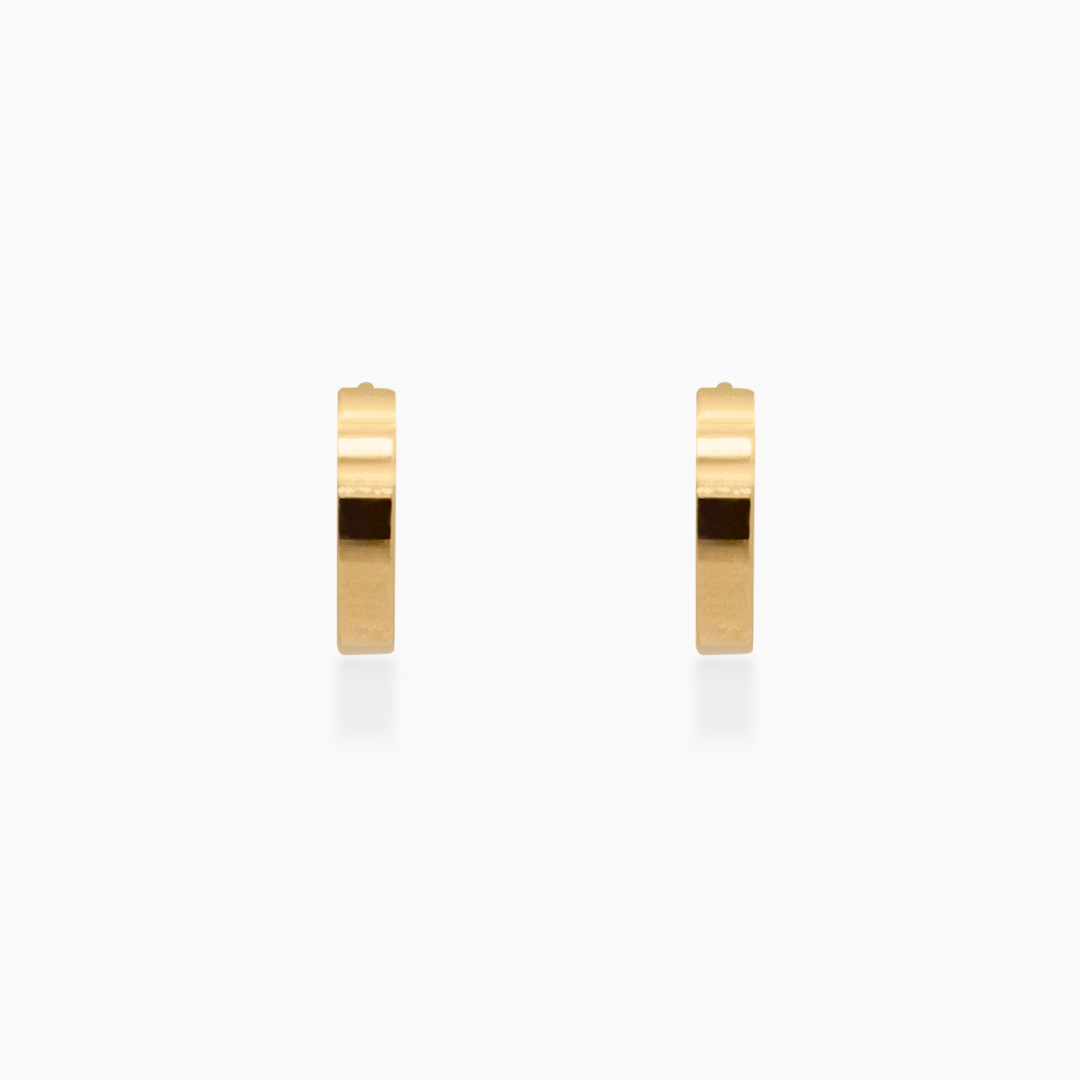 14K YELLOW GOLD FLAT EDGE MICRO HUGGIES