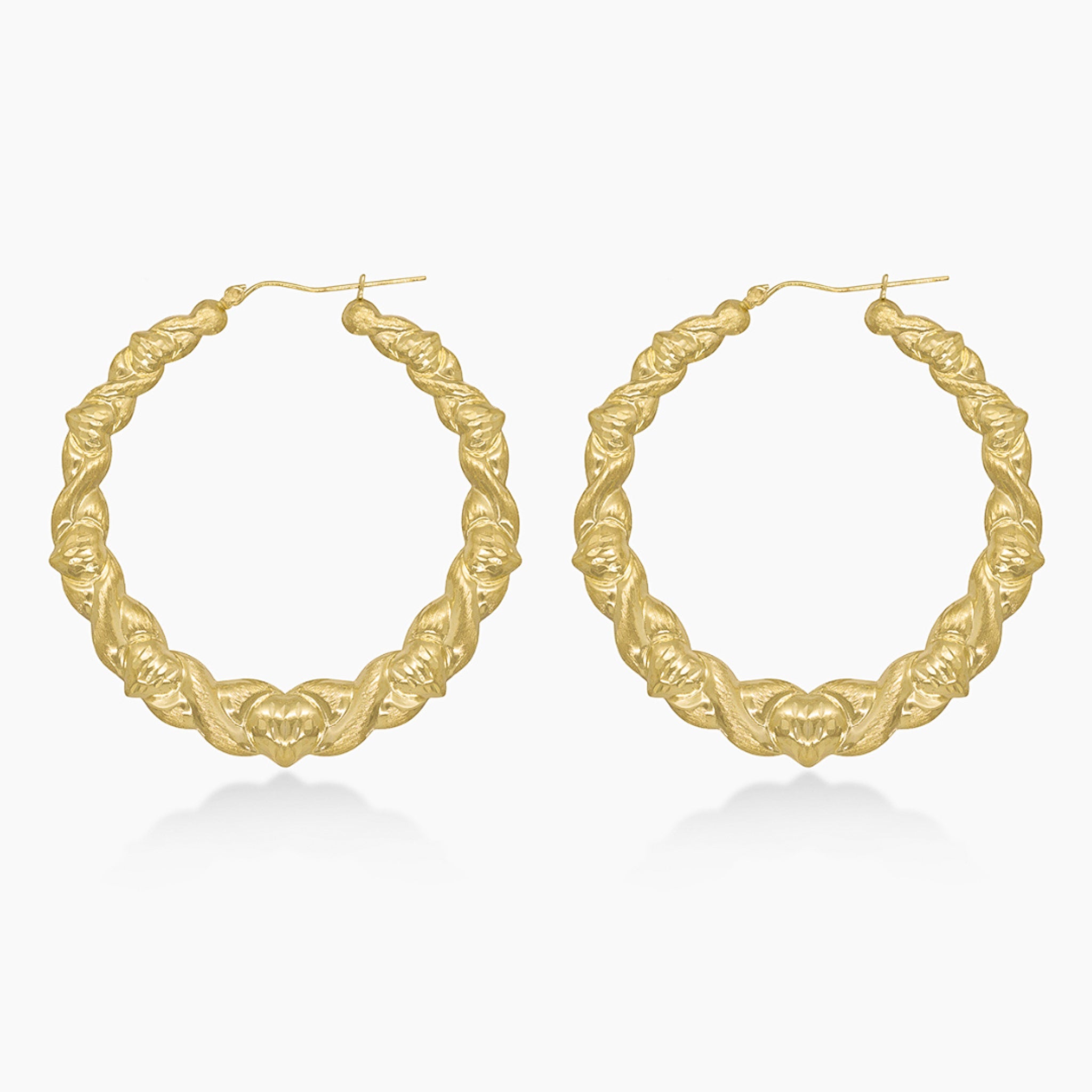 10K YELLOW GOLD HUGS & KISSES HOOPS