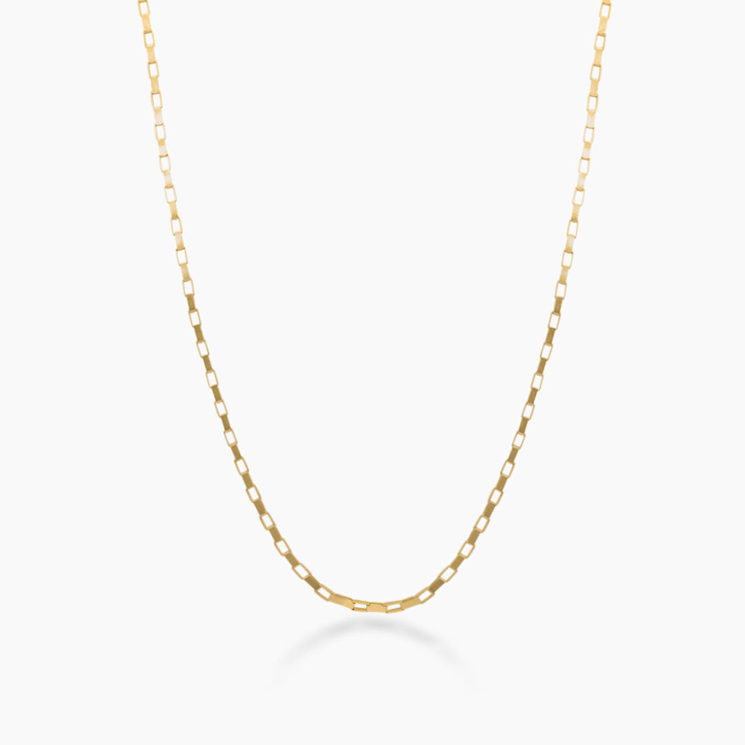14K YELLOW GOLD BOX LINK CHAIN