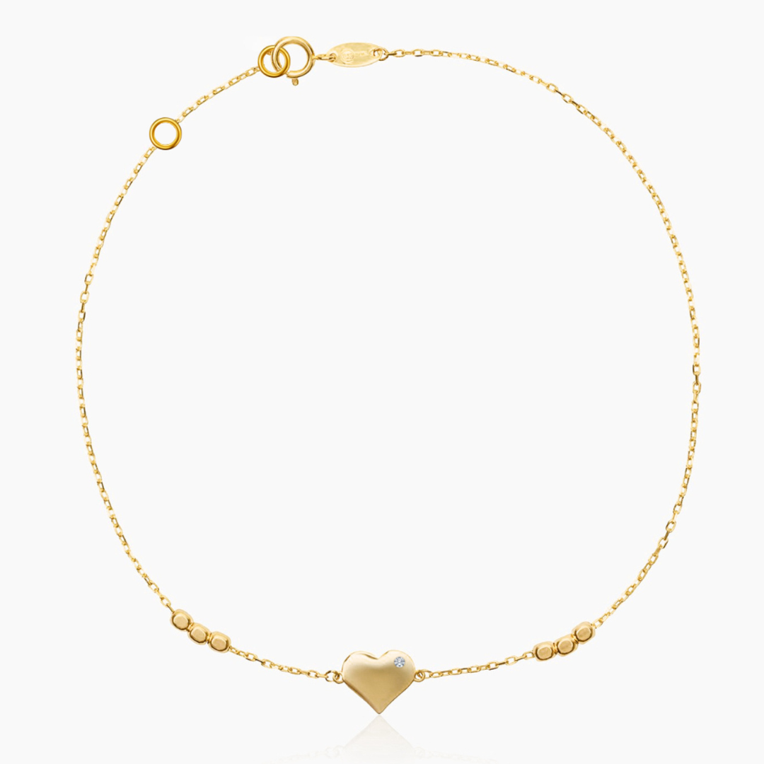 10K YELLOW GOLD LOVER'S THREAD ANKLET