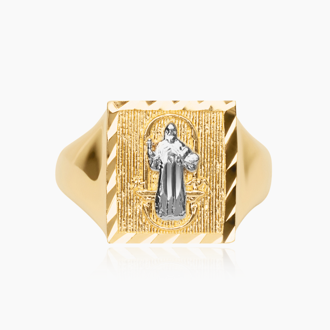 14K YELLOW GOLD SAN BENITO FRAMED RING