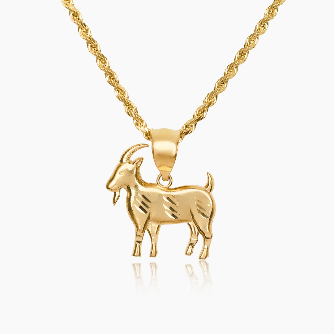 10K YELLOW GOLD GOAT NECKLACE
