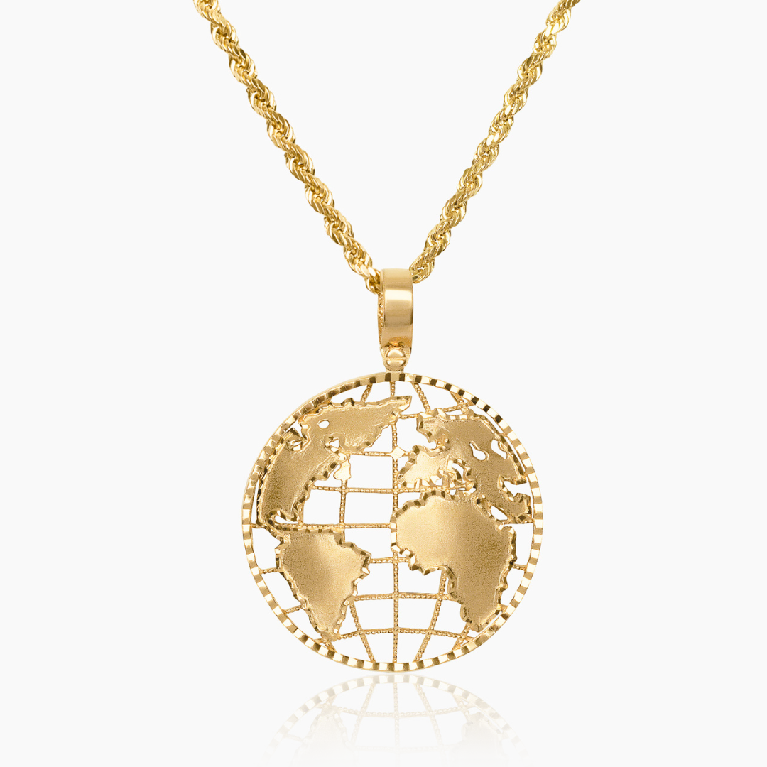 10K YELLOW GOLD WORLDWIDE NECKLACE