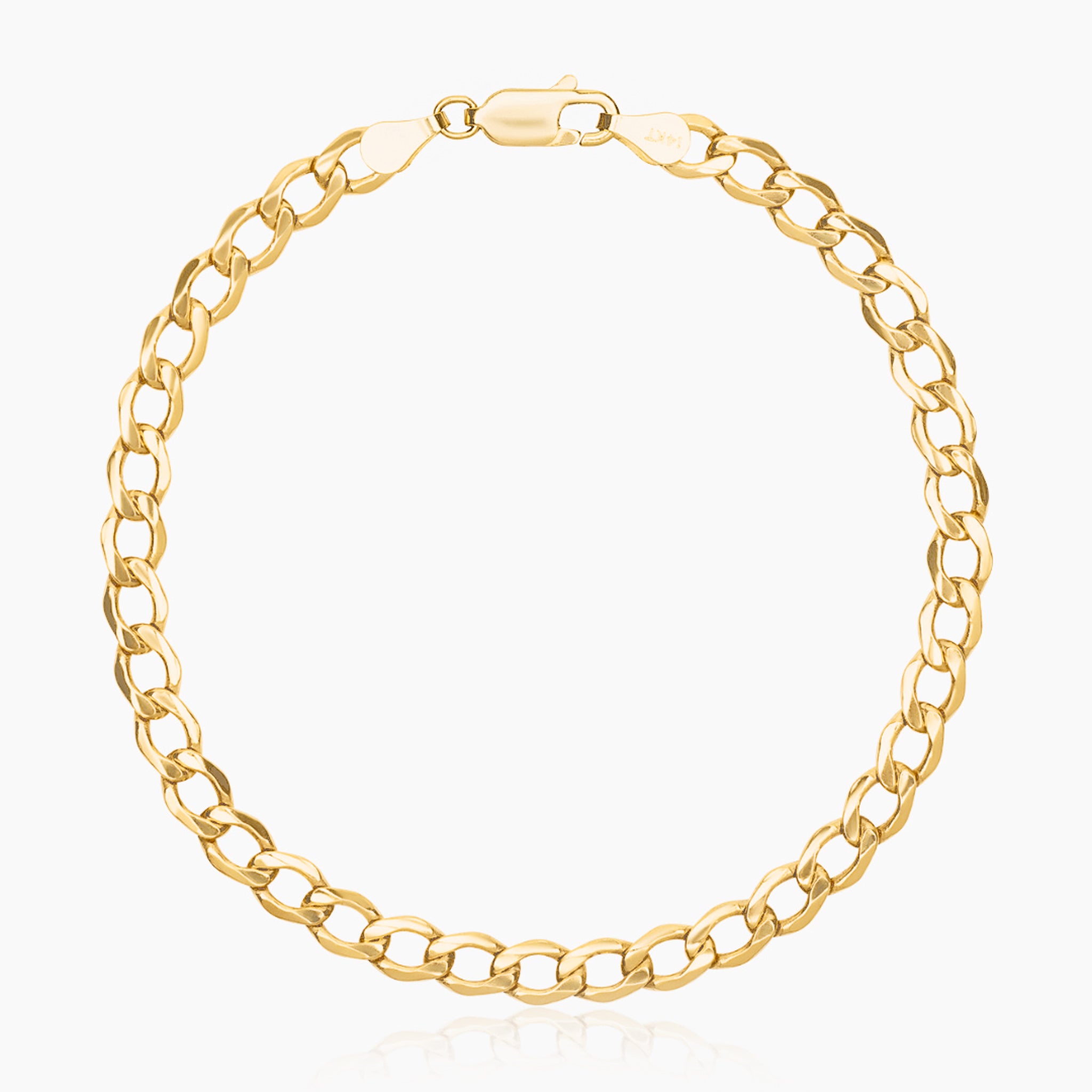 14K YELLOW GOLD CUBAN BRACELET -5MM
