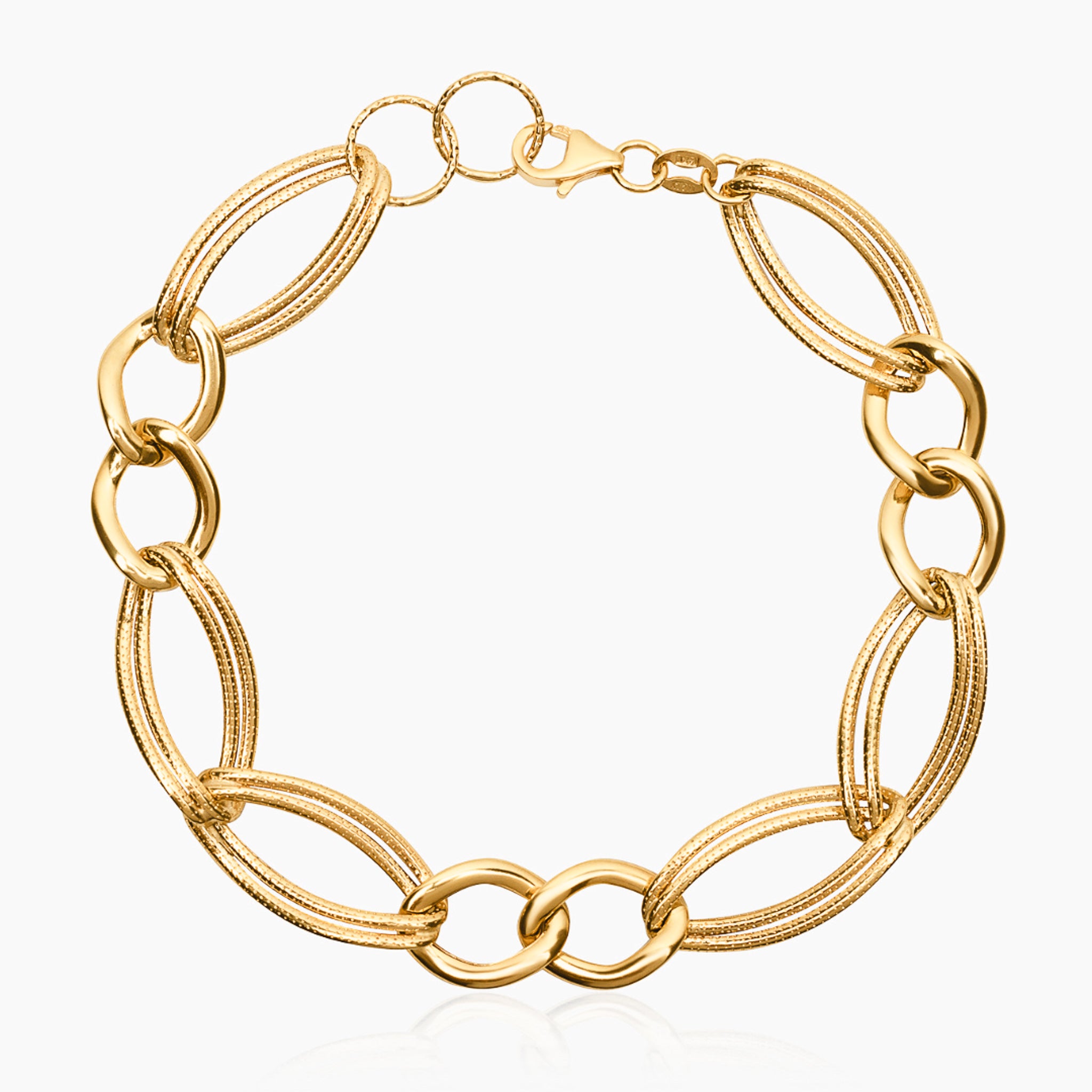 14K YELLOW GOLD SANTORINI FIGARO BRACELET