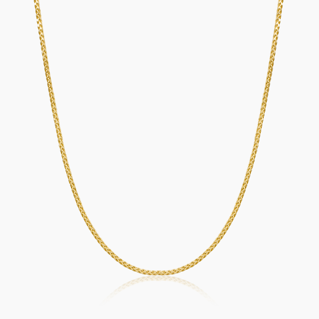 14K YELLOW GOLD WHEAT CHAIN -1.5MM