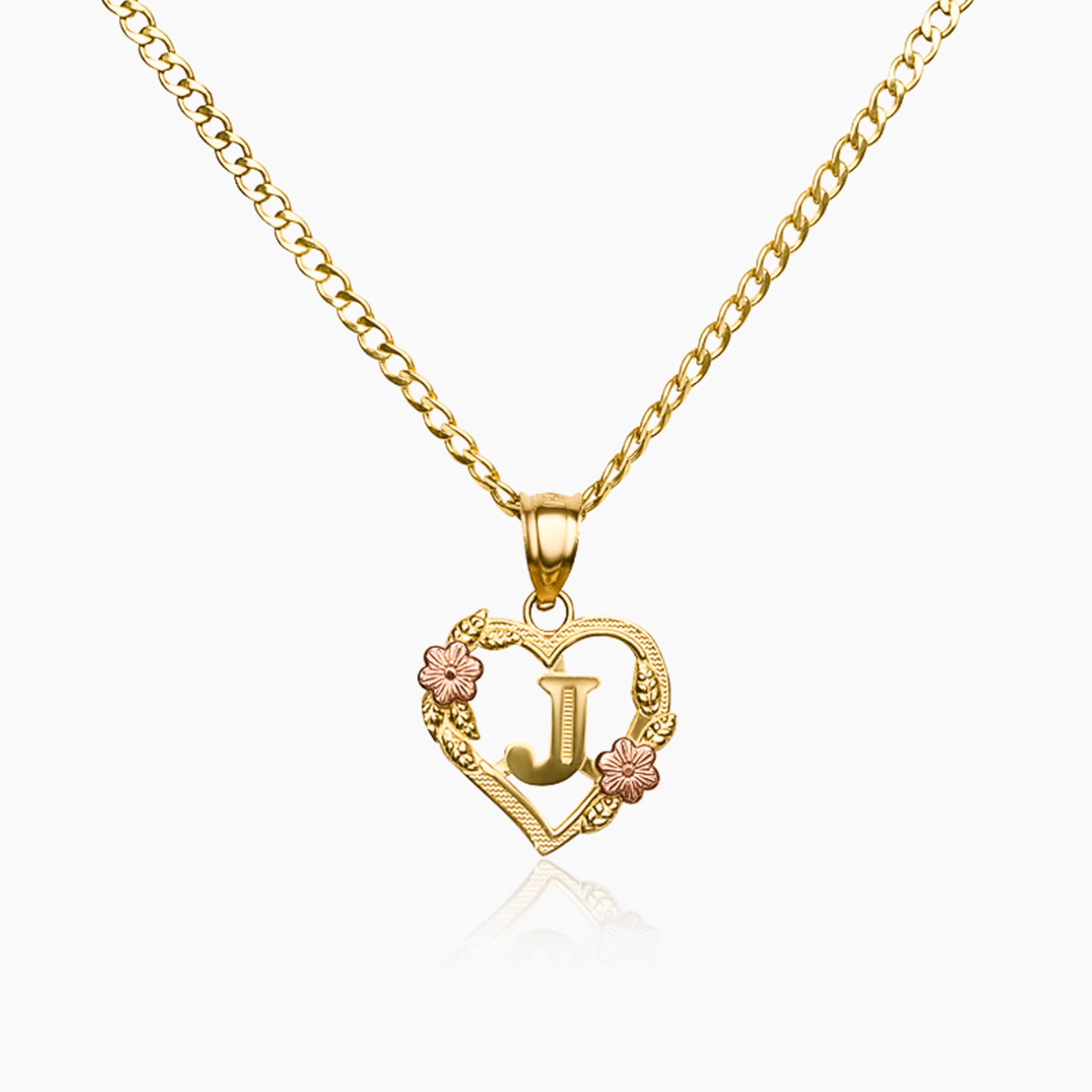14K YELLOW GOLD SWEETHEART INITIAL NECKLACE