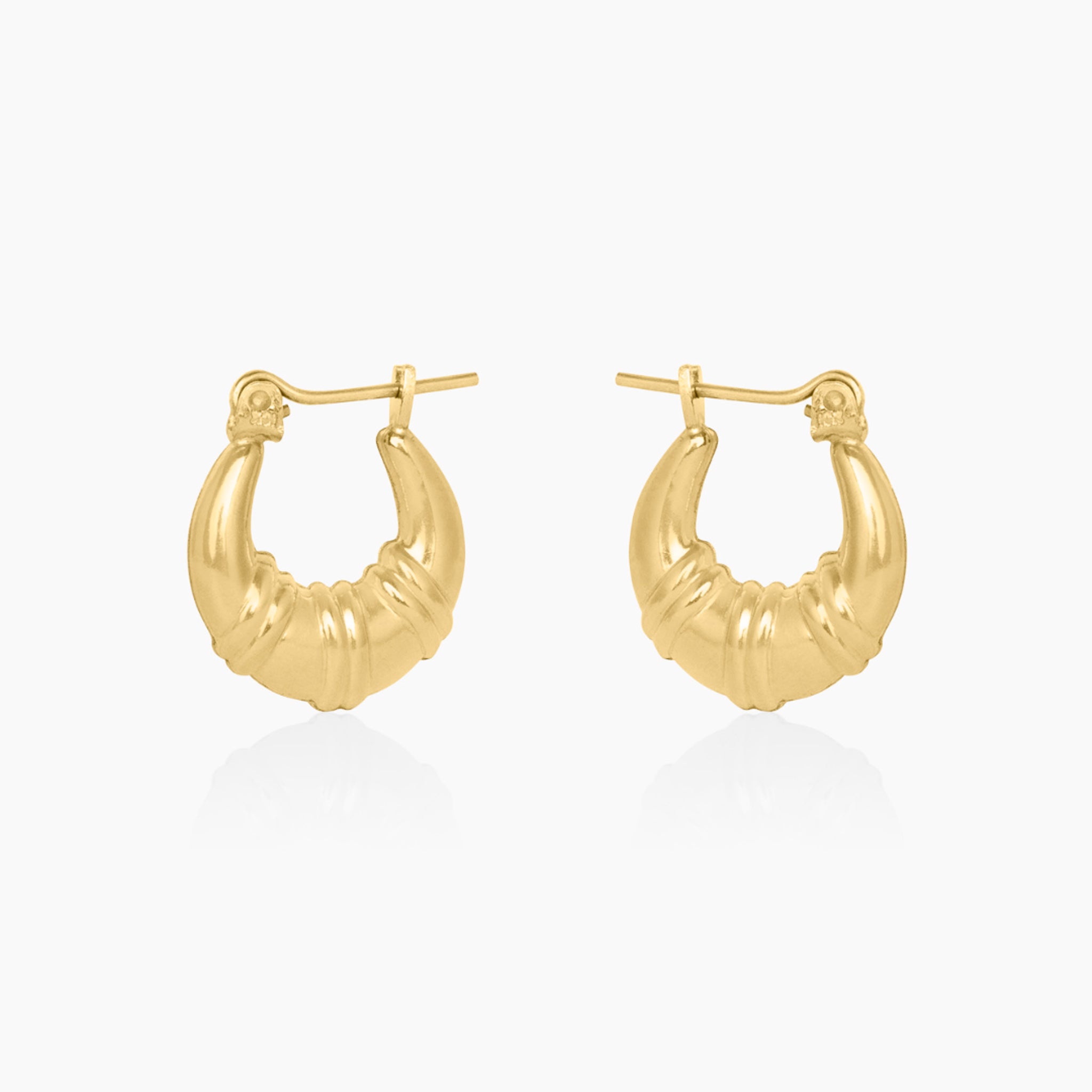 10K YELLOW GOLD MINI DIVA HOOPS