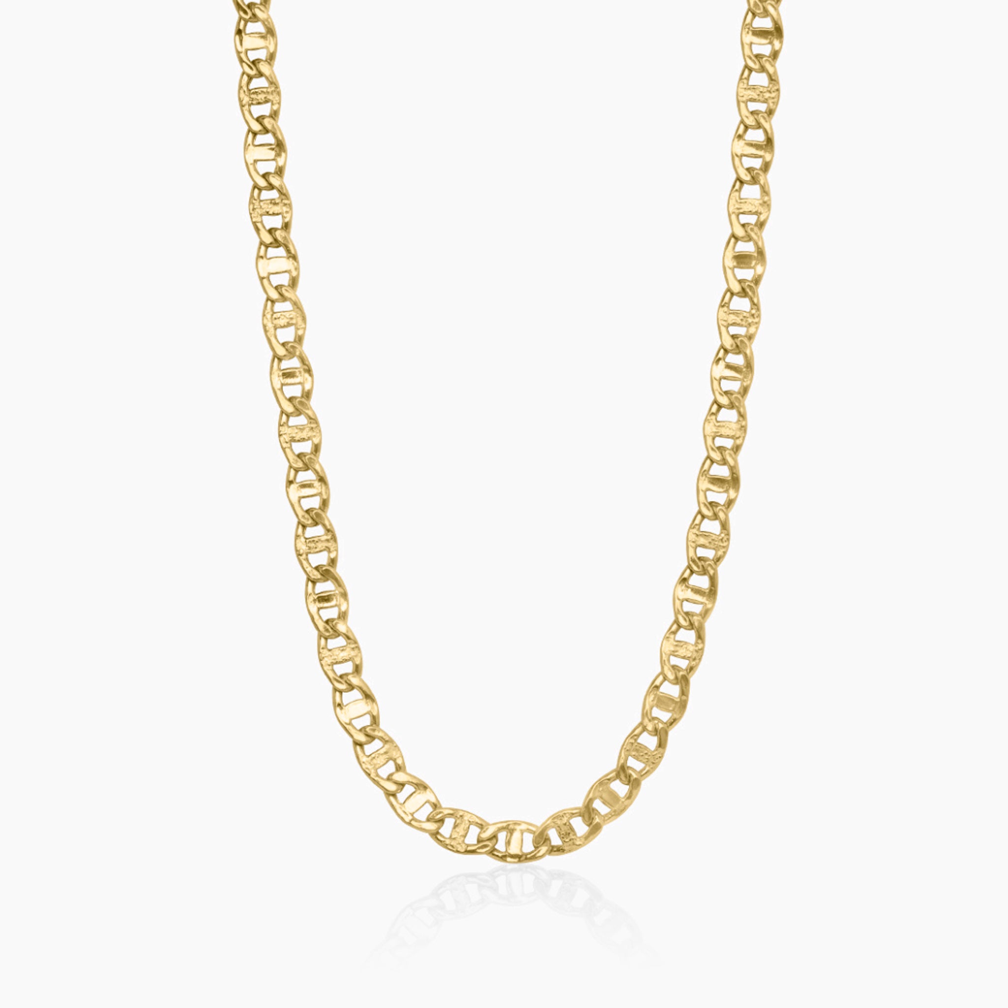 14K YELLOW GOLD NUGGET MARINER CHAIN -2.5MM