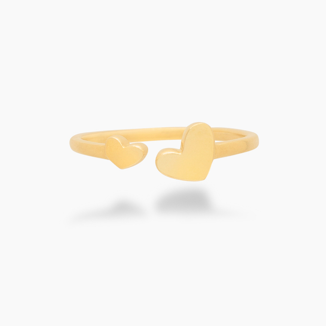 14K YELLOW GOLD AMORE DUET WRAP RING