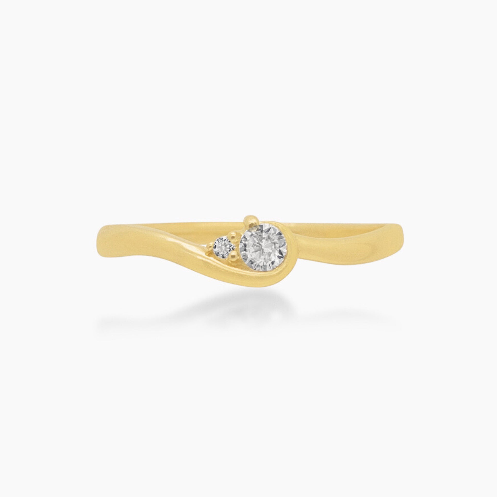 14K YELLOW GOLD GRACE CZ RING