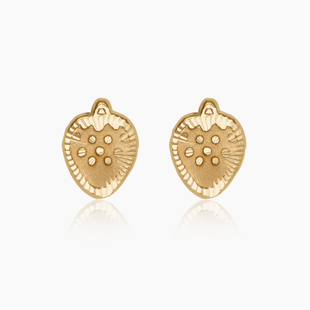 14K YELLOW GOLD FRESITA STUDS