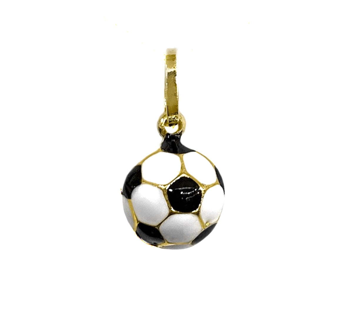 14K YELLOW GOLD SOCCER BALL PENDANT