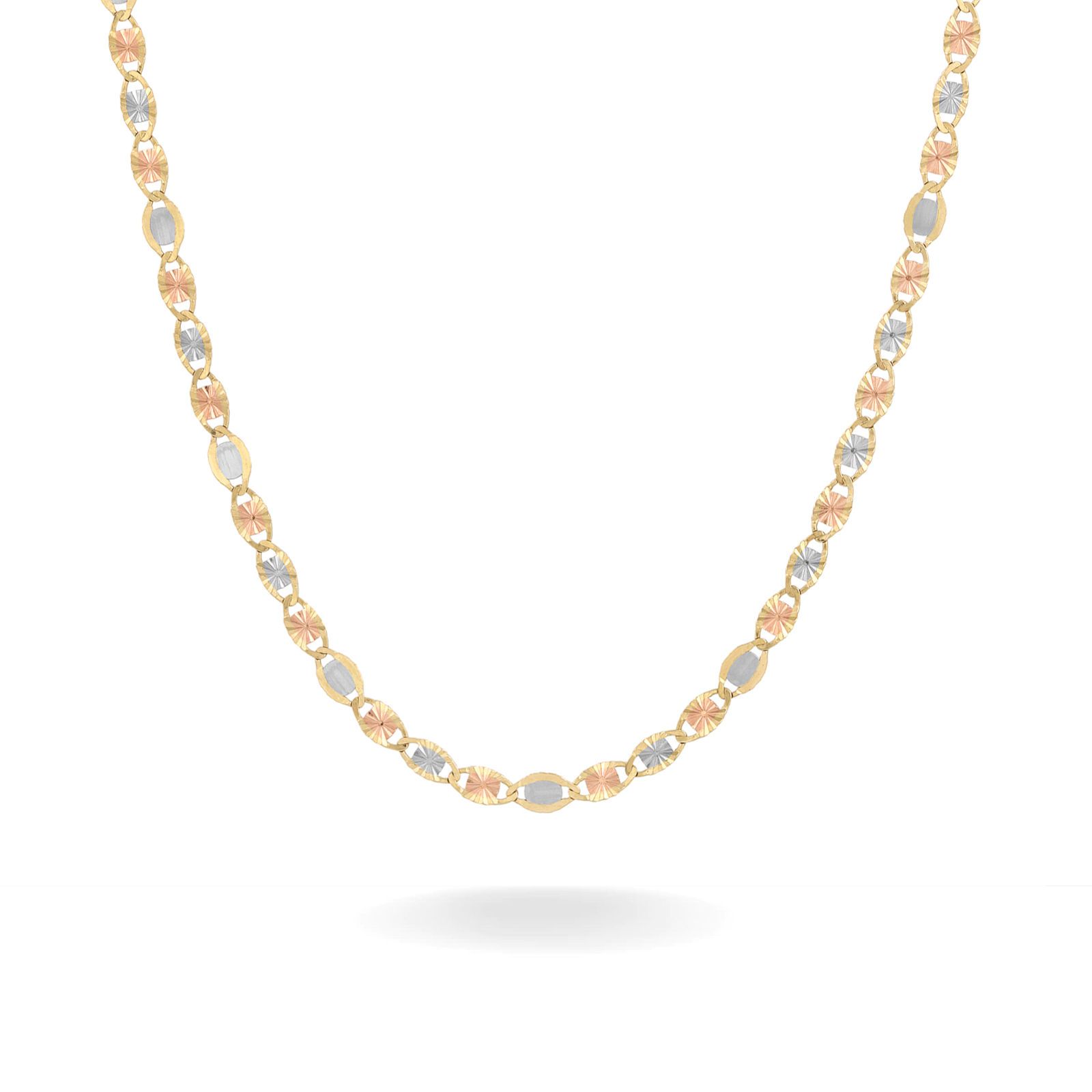 14K TRI COLOR VALENTINO GAP CHAIN -2.5MM