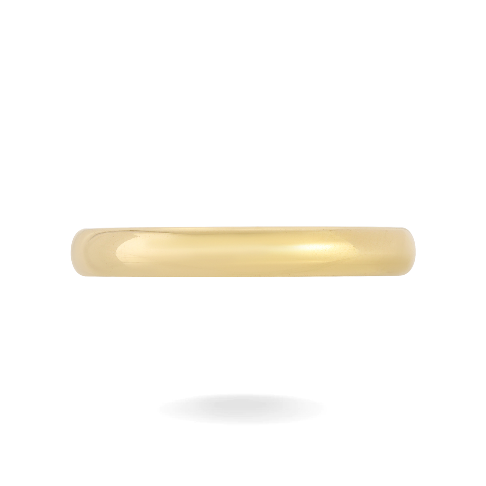 14K YELLOW GOLD HIGH POLISH COMFORT FIT BAND RING -3MM