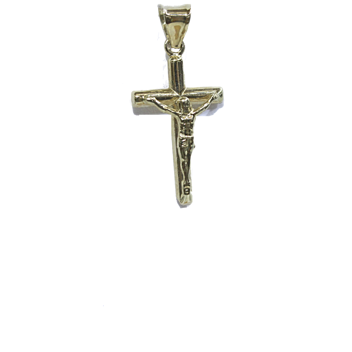 14K YELLOW GOLD TRADITIONAL MINI CROSS