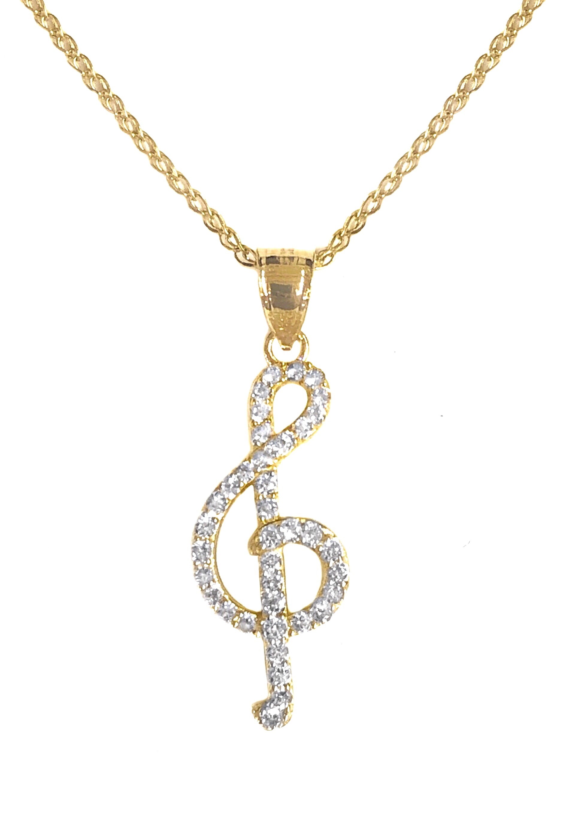 BRILLANTE TREBLE CLEF NECKLACE