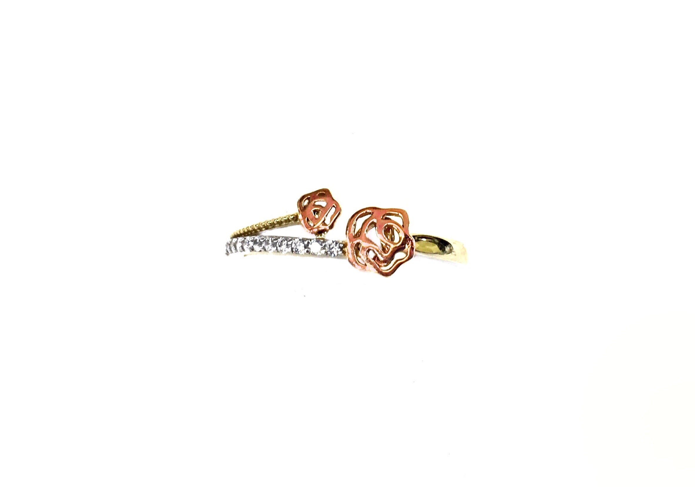 14K ROSE LUX RING -YELLOW/ROSE GOLD