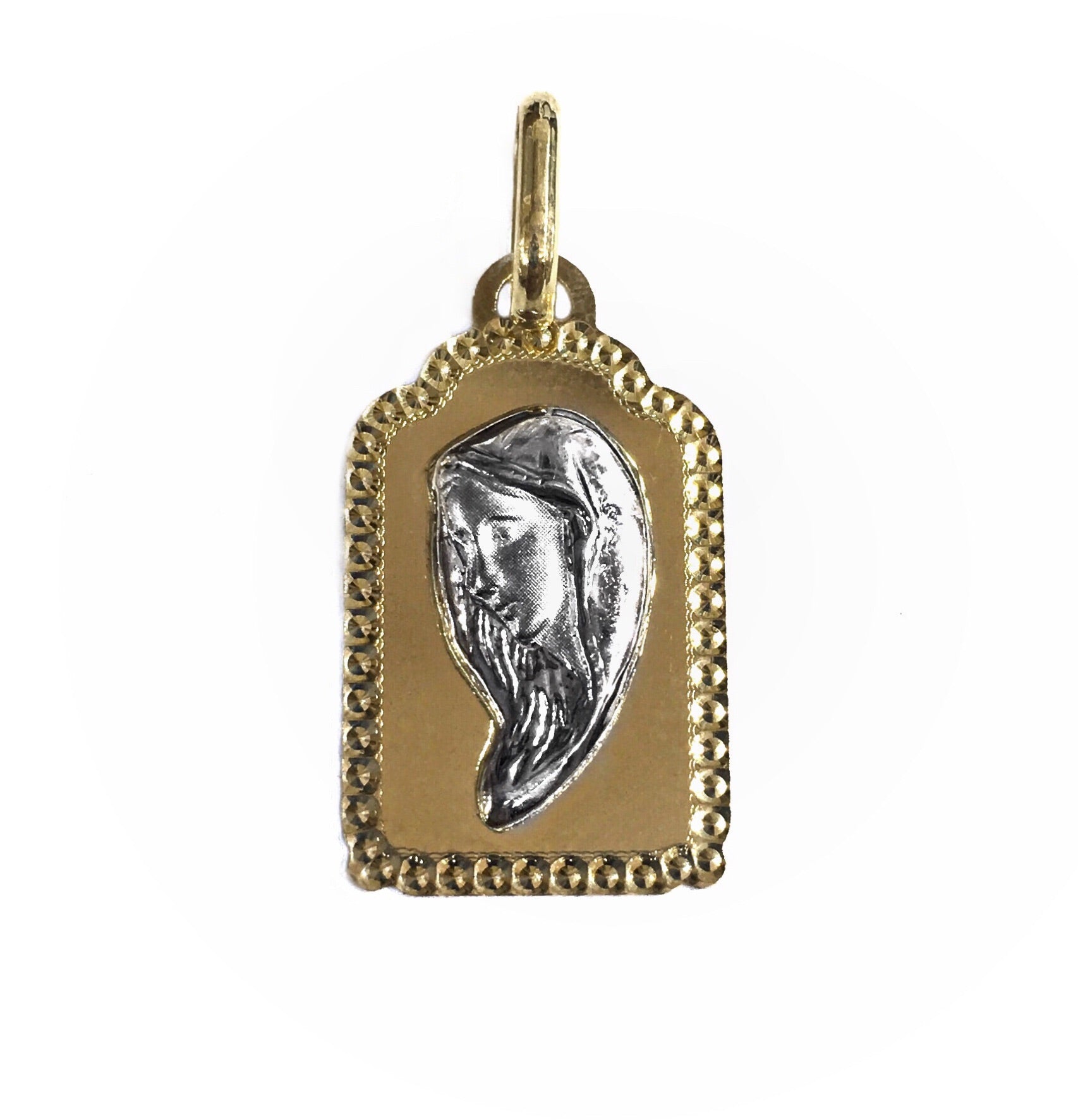 14K TWO TONED REGAL MARY PENDANT