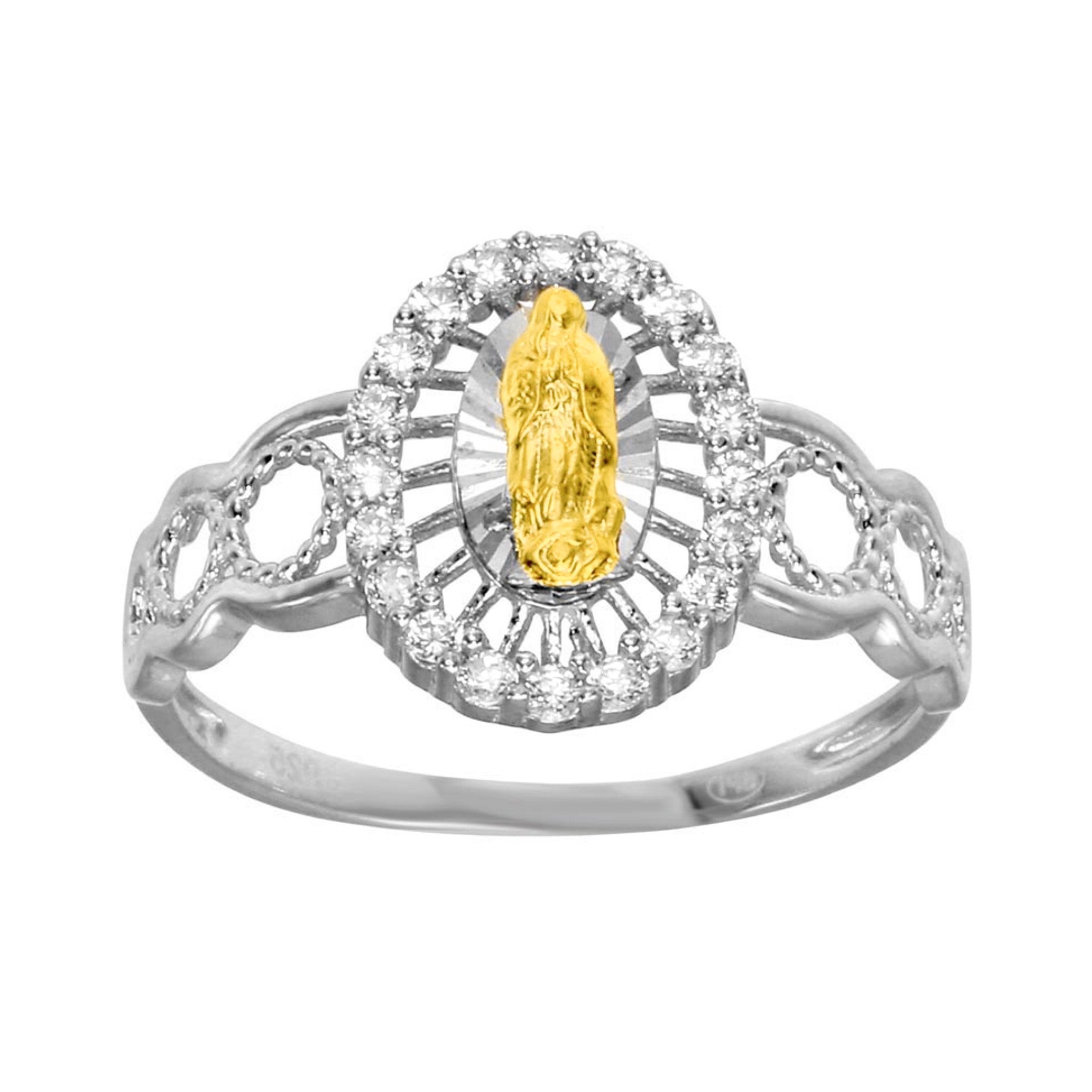 925 SILVER GUADALUPE ROUND PAVE RING