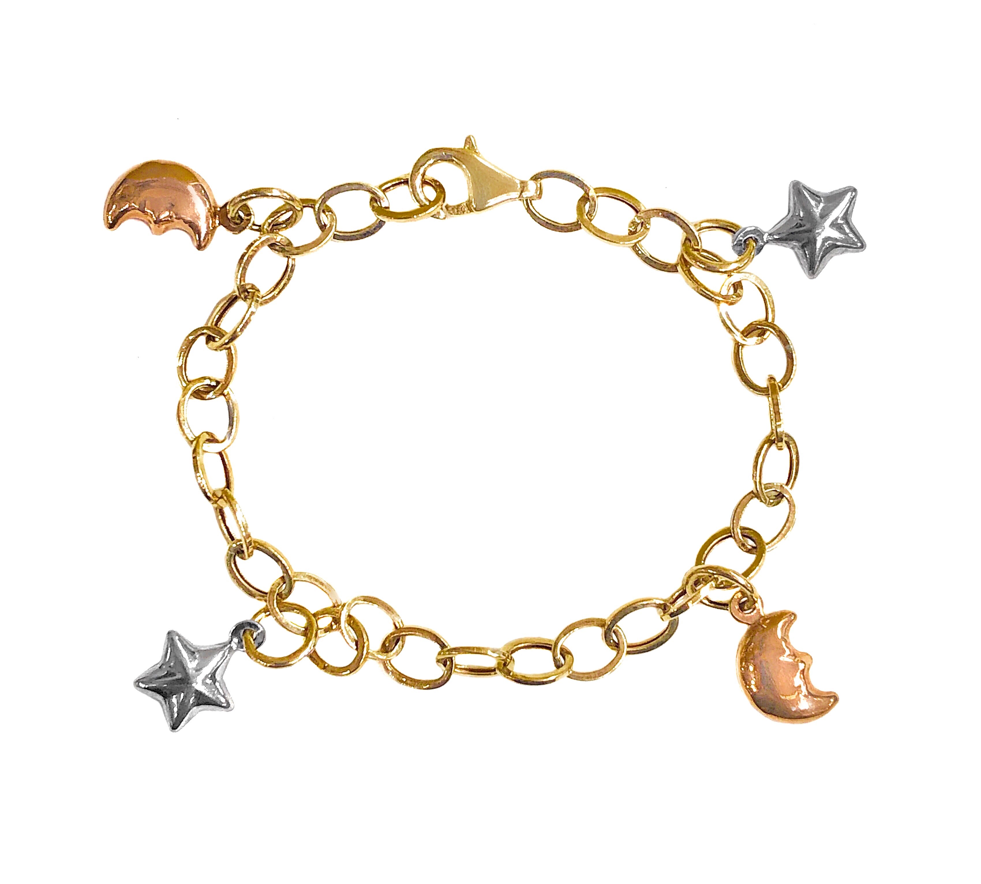 14K YELLOW GOLD CHARM LULLABY BABY BRACELET