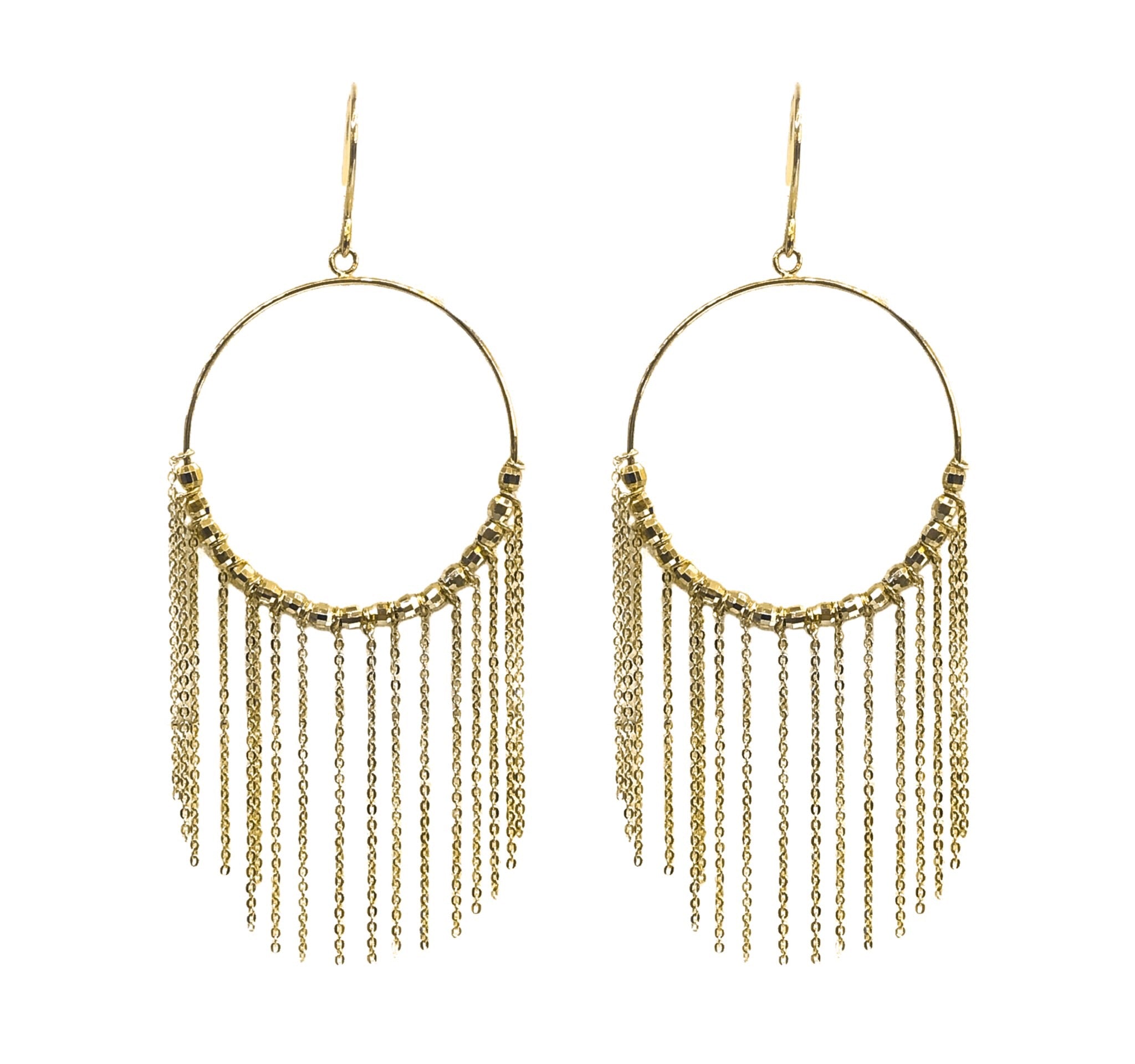 14K YELLOW GOLD CHANDELIER EARRINGS