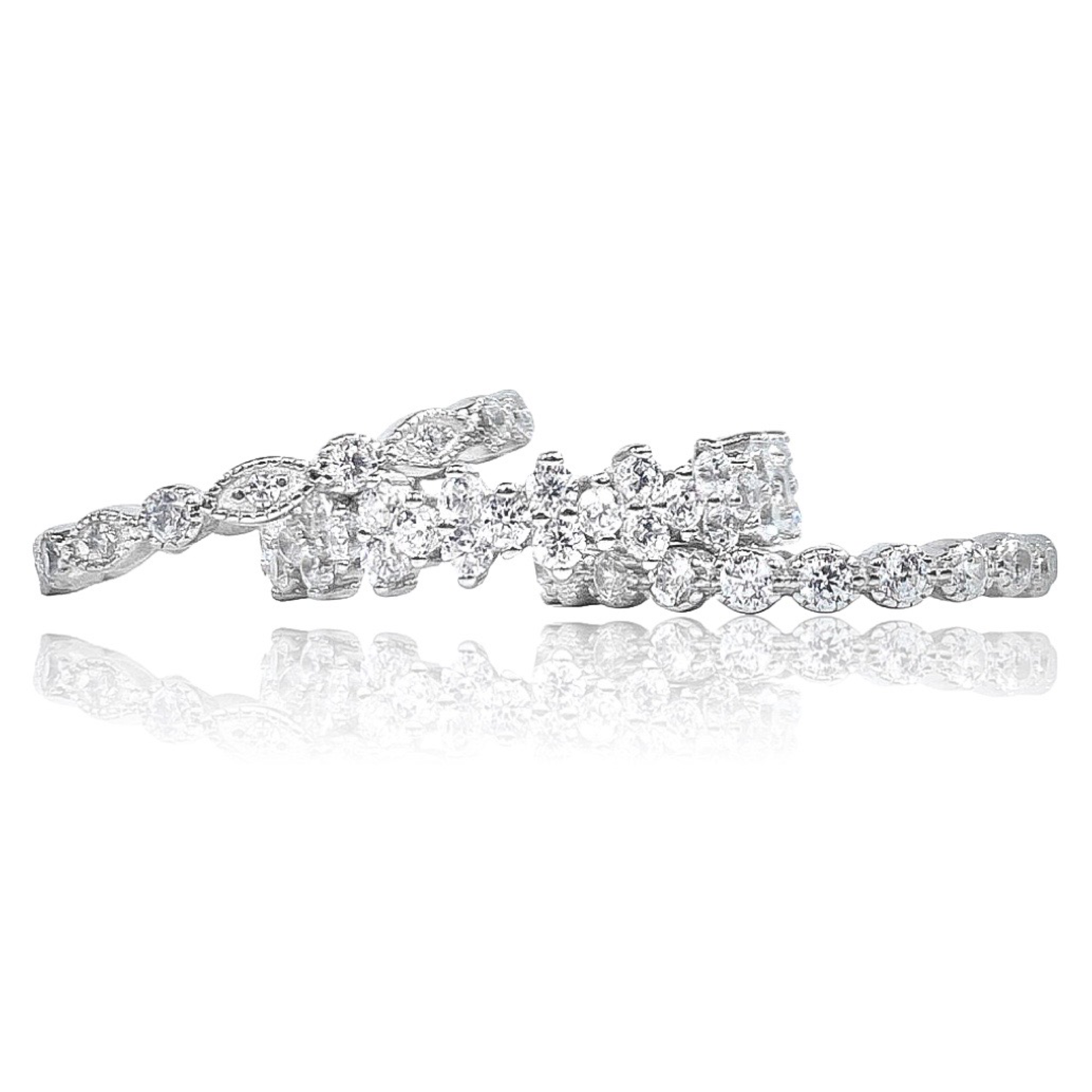 925 SILVER ETERNITY PATTERN RING SET