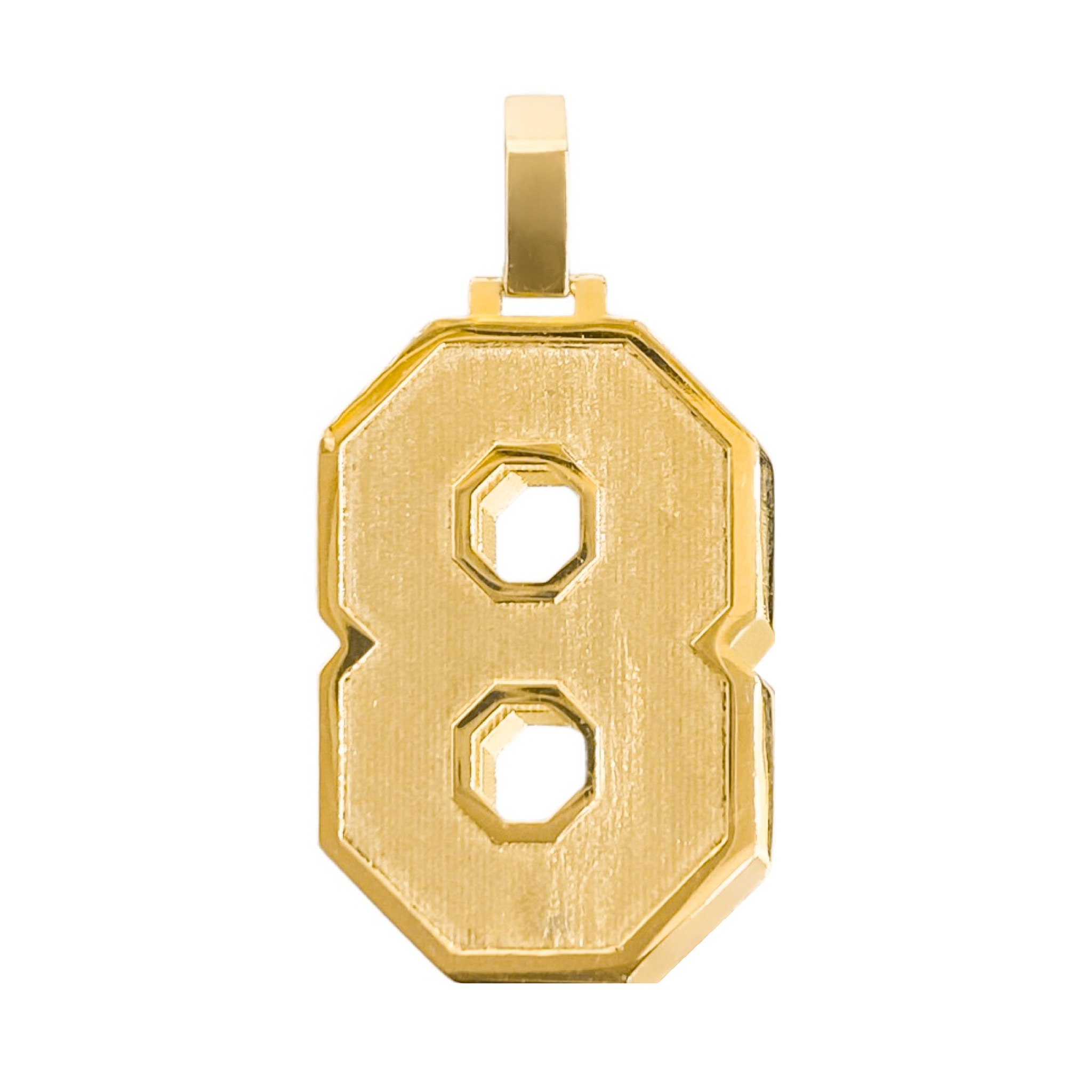 14K YELLOW GOLD JERSEY NUMBER PENDANT