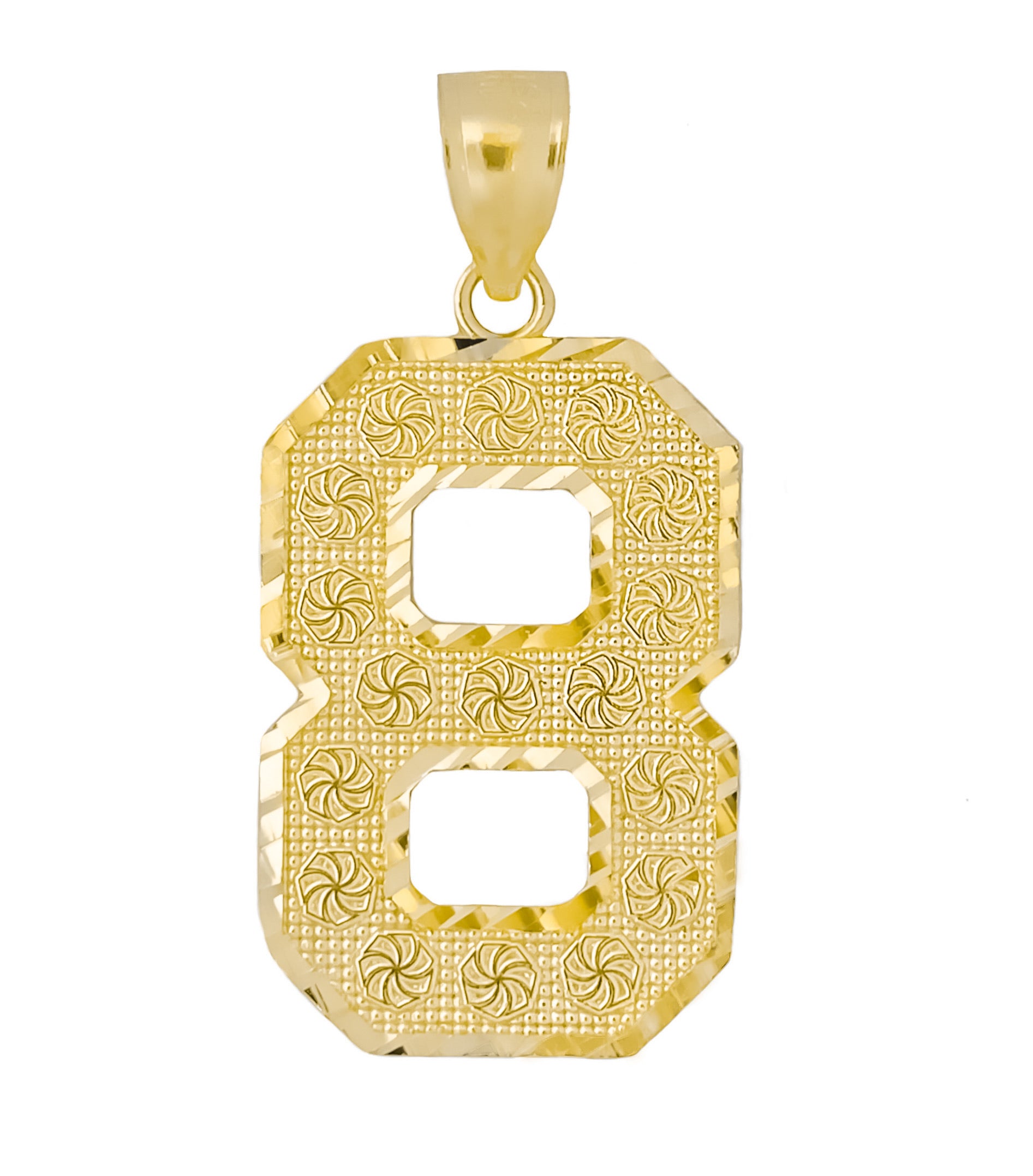 10K YELLOW GOLD NUMBER PENDANT