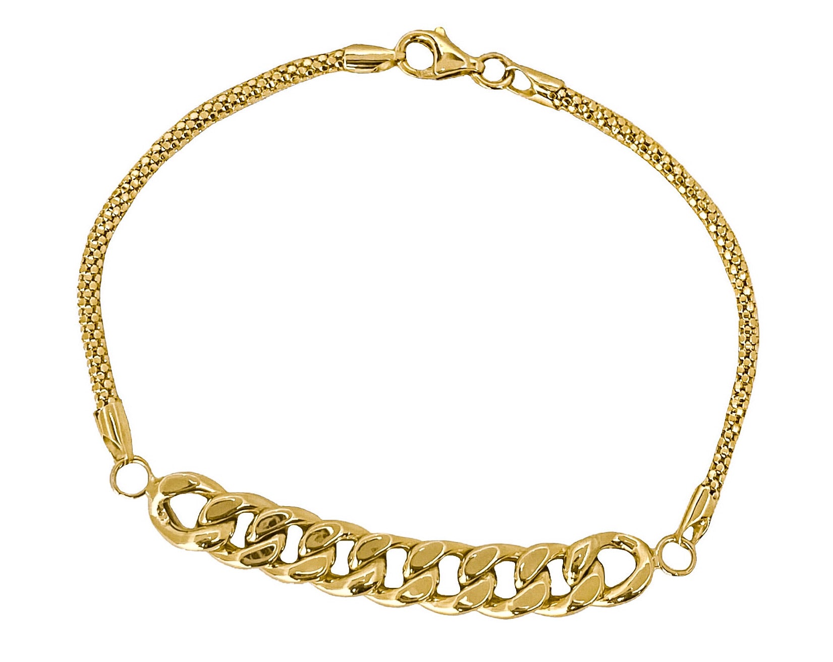 14K YELLOW GOLD MIAMI CUBAN LINK CENTER BRACELET