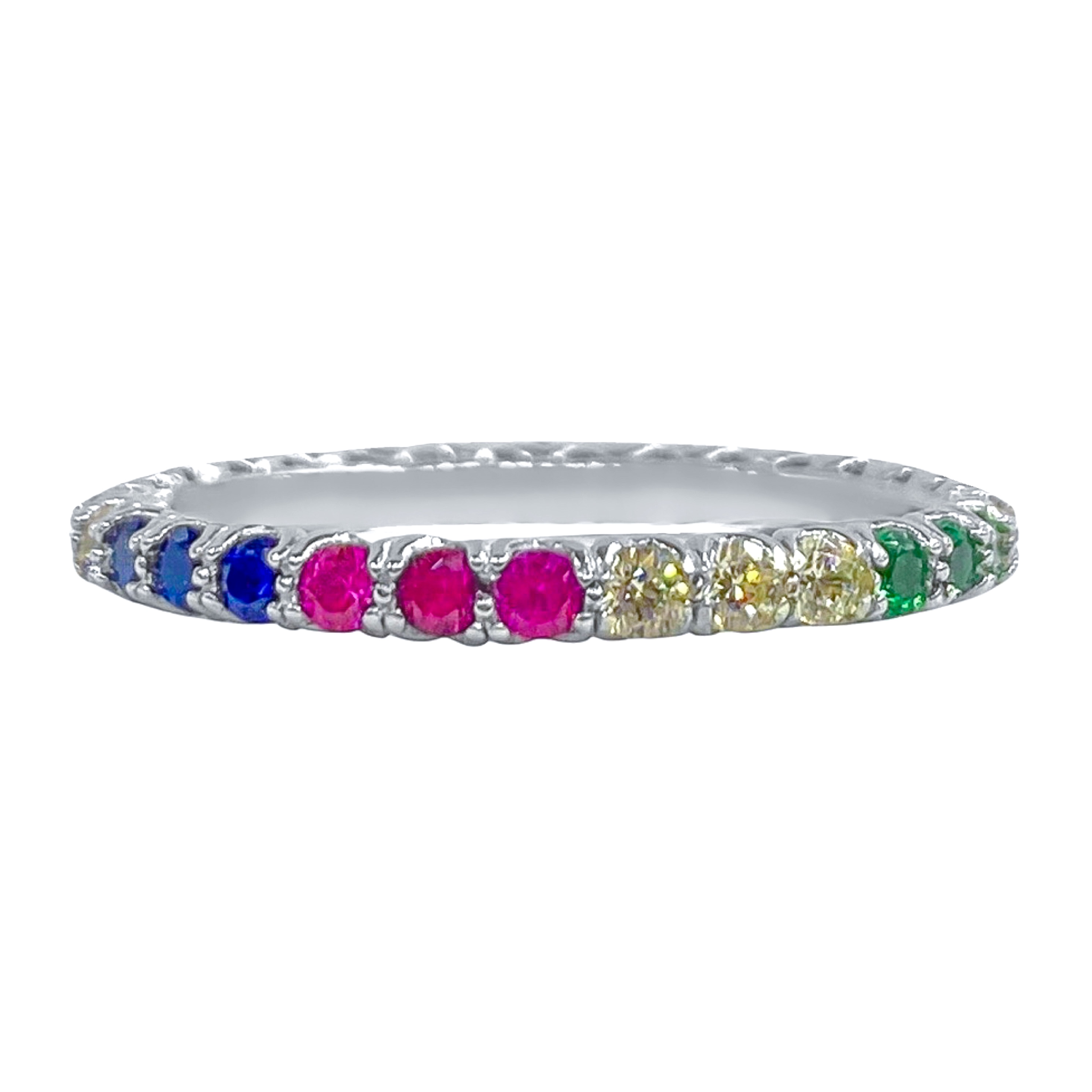 925 SILVER RAINBOW ETERNITY RING