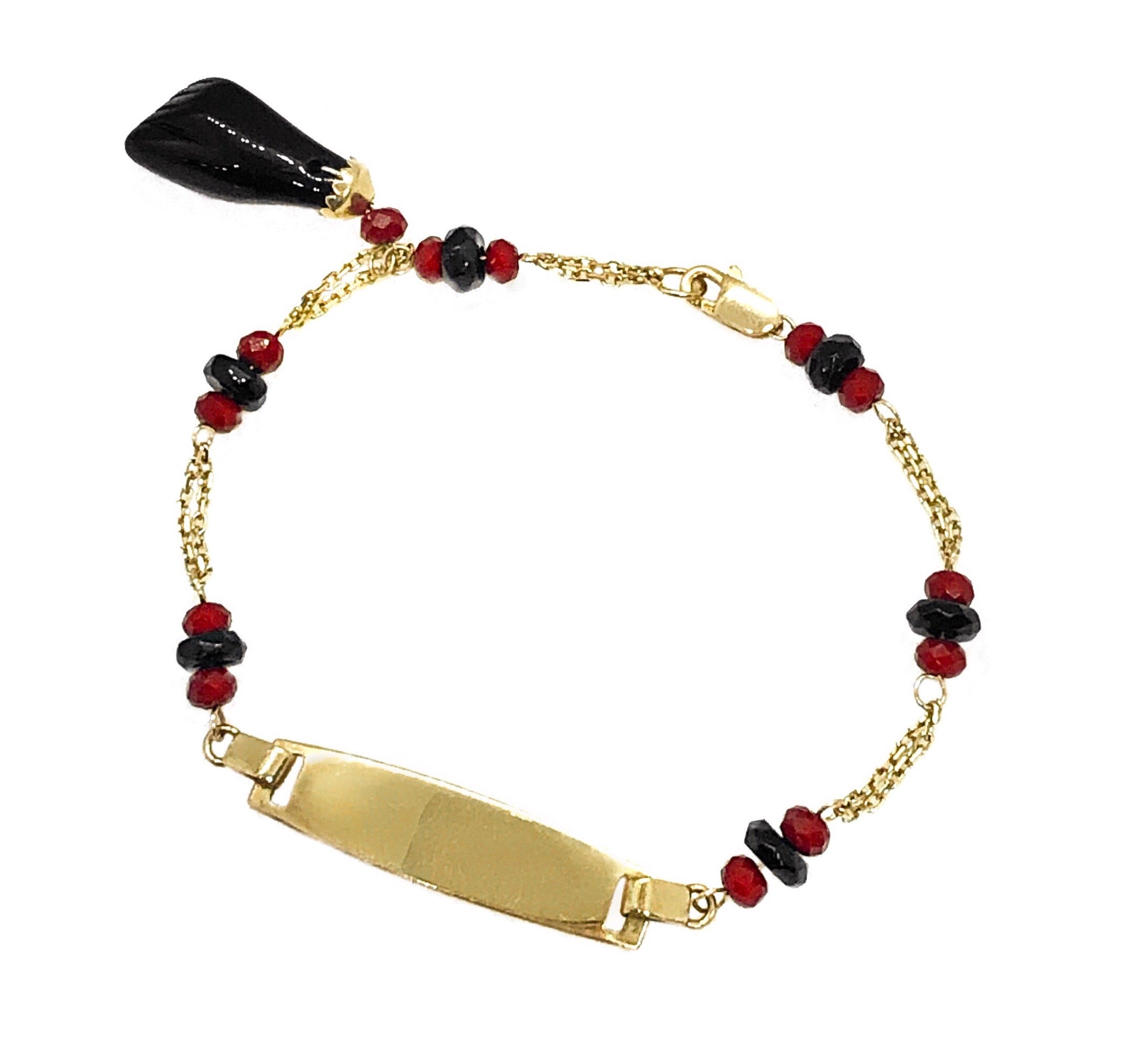 14K YELLOW GOLD PROTECTOR BABY BRACELET -ENGRAVED