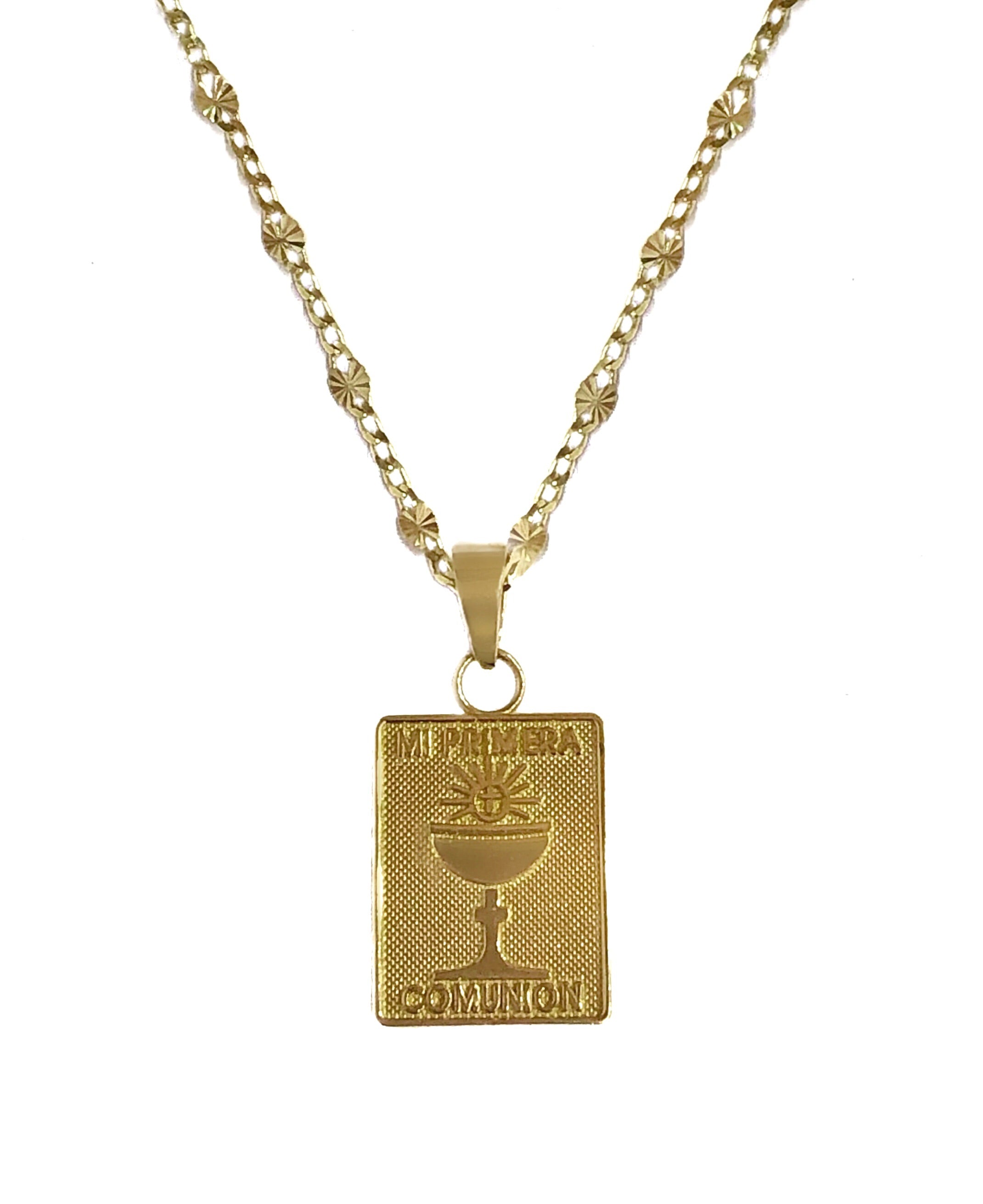 14K YELLOW GOLD MI PRIMERA COMUNION NECKLACE