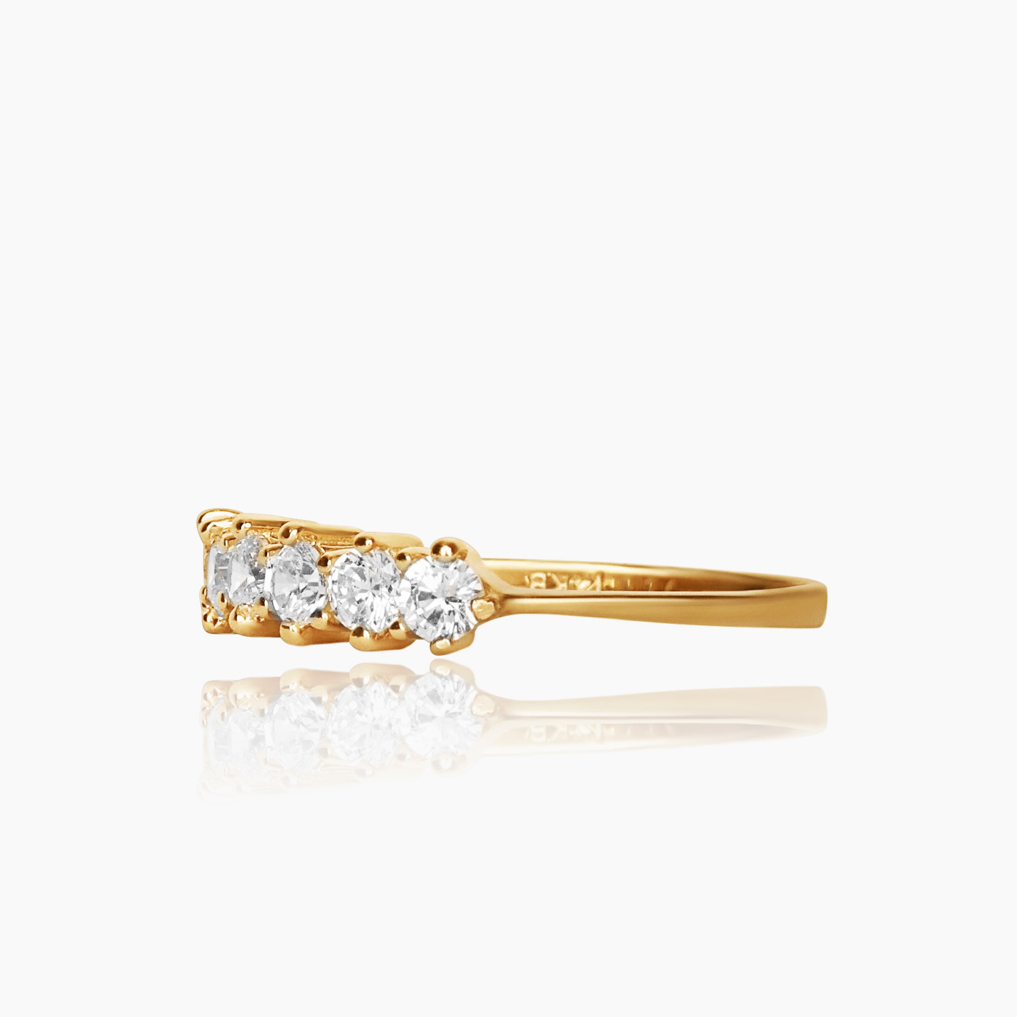 14K YELLOW GOLD ZARAH CZ RING