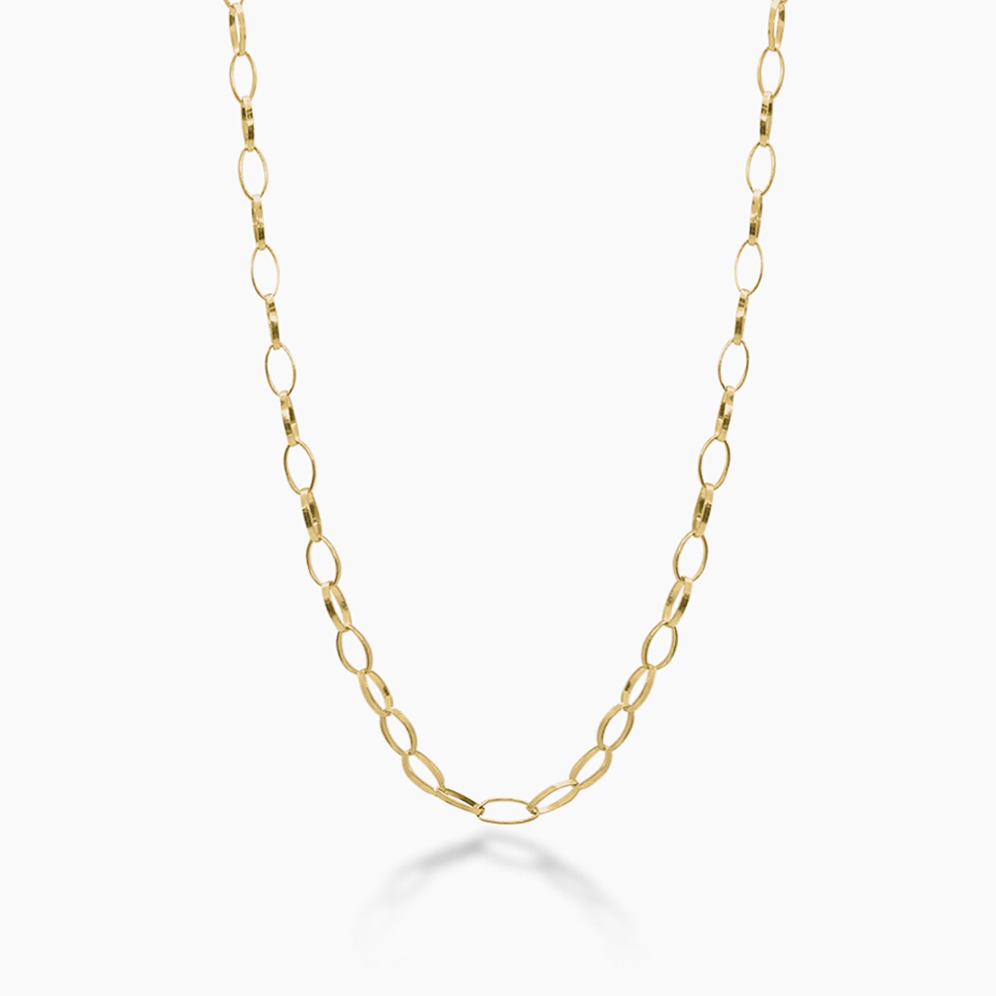 14K YELLOW GOLD OVAL LINK CHAIN