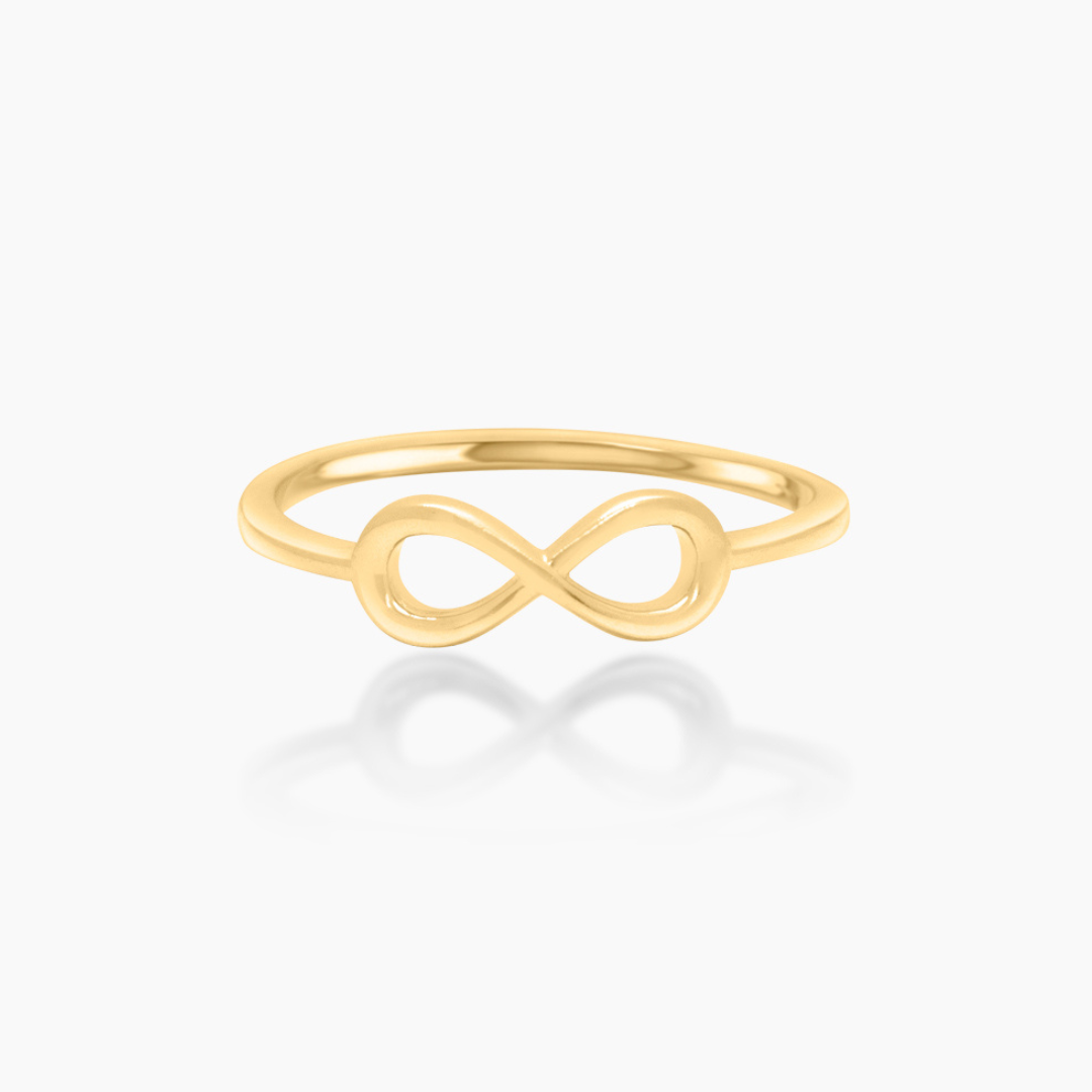 14K YELLOW GOLD MINI INFINITY RING