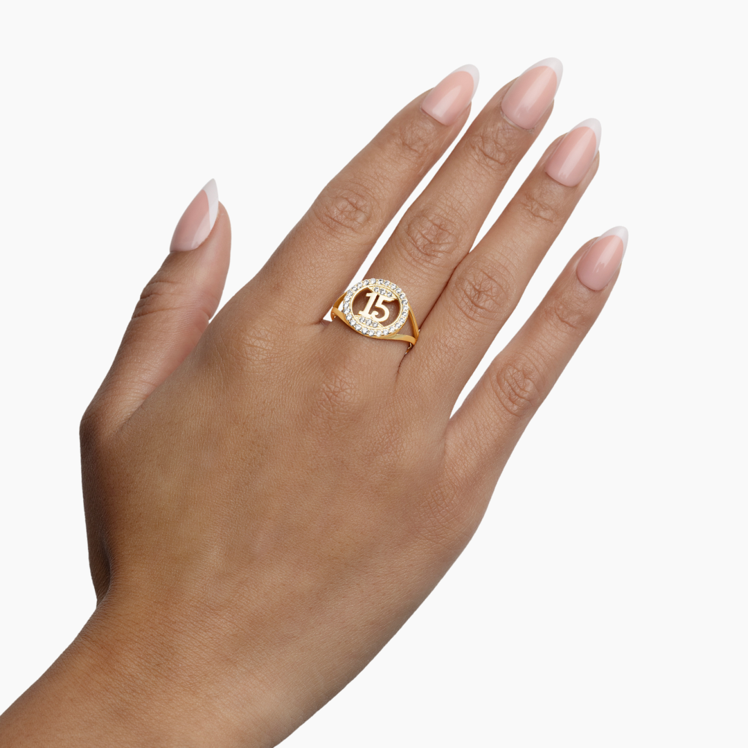 14K YELLOW GOLD MARIE QUINCE RING