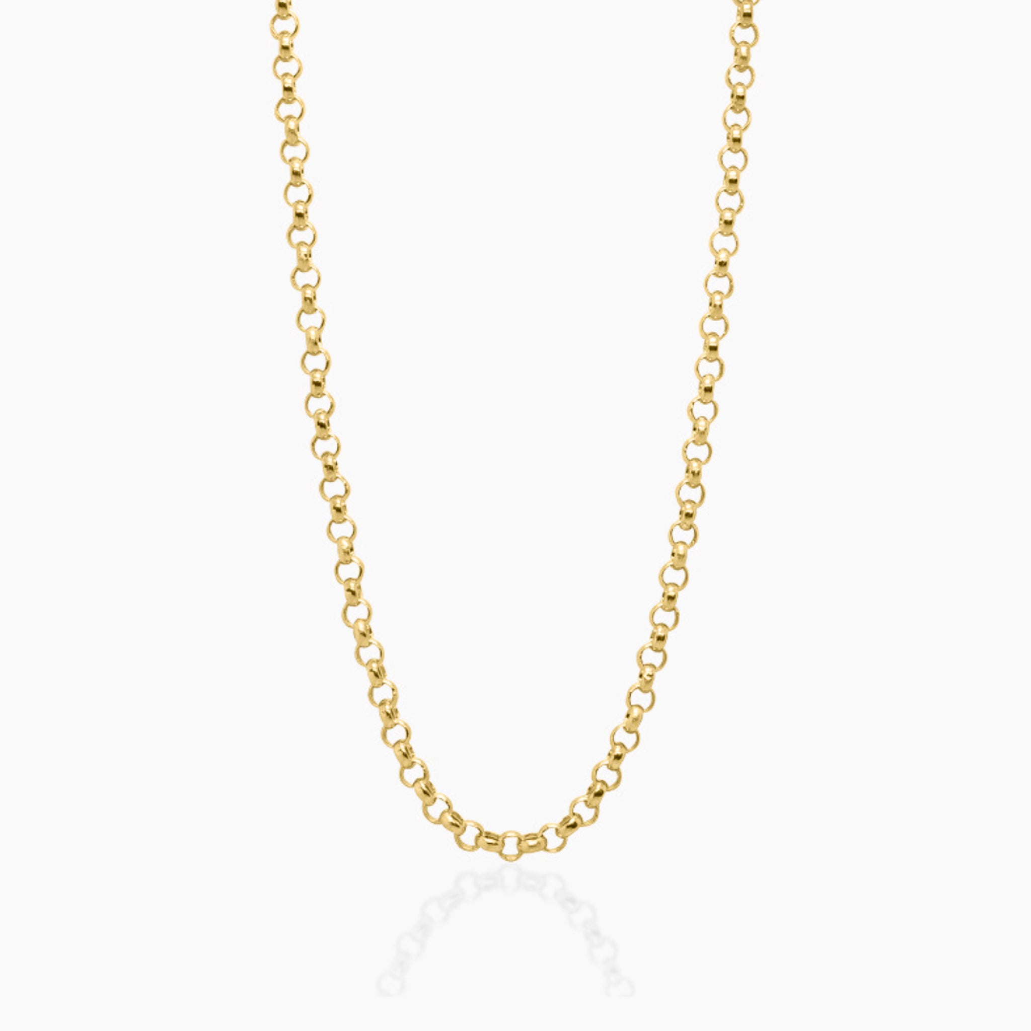 14K YELLOW GOLD ROUND ROLO CHAIN -2.5MM
