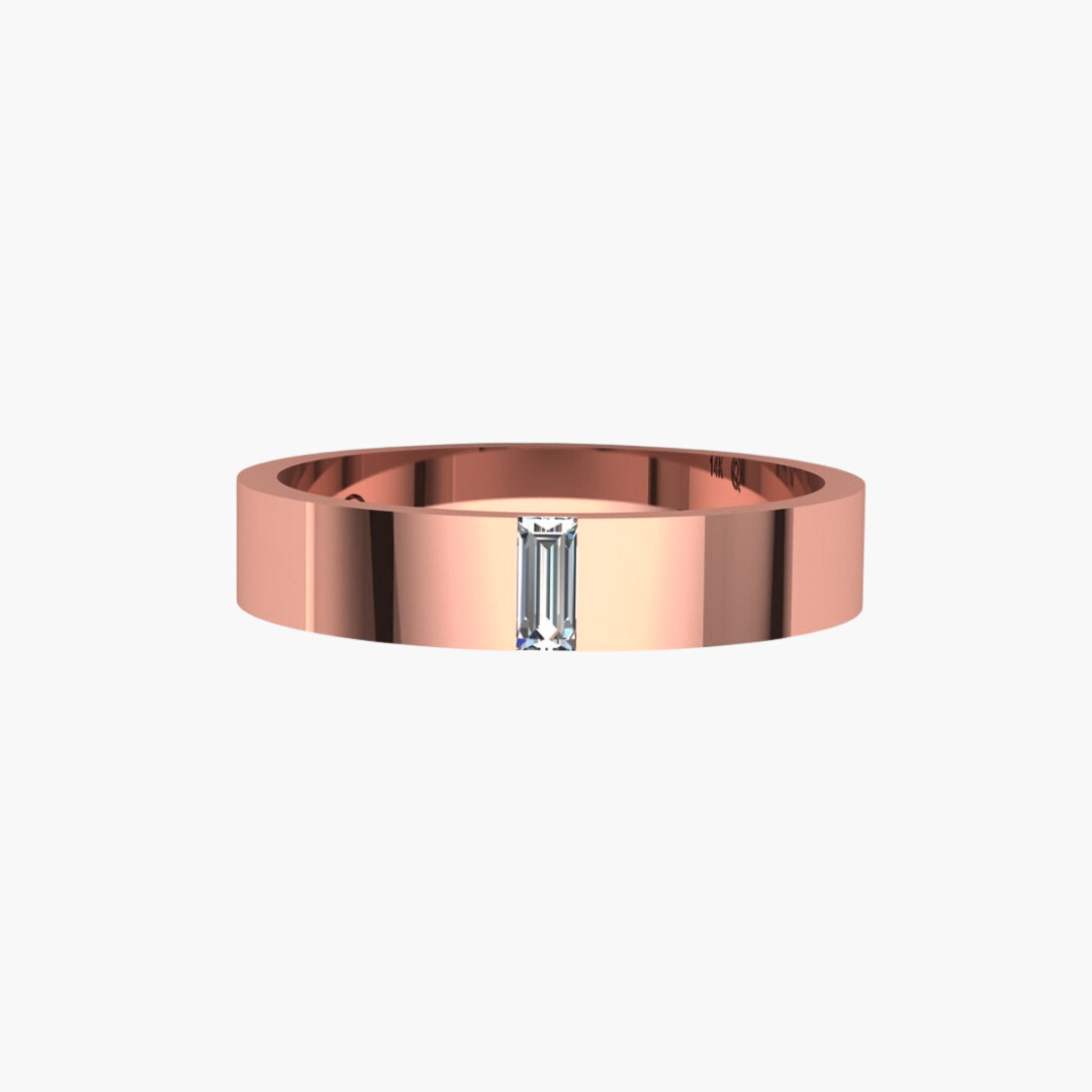 ROSE GOLD BAGUETTE CORE BAND -4.5MM