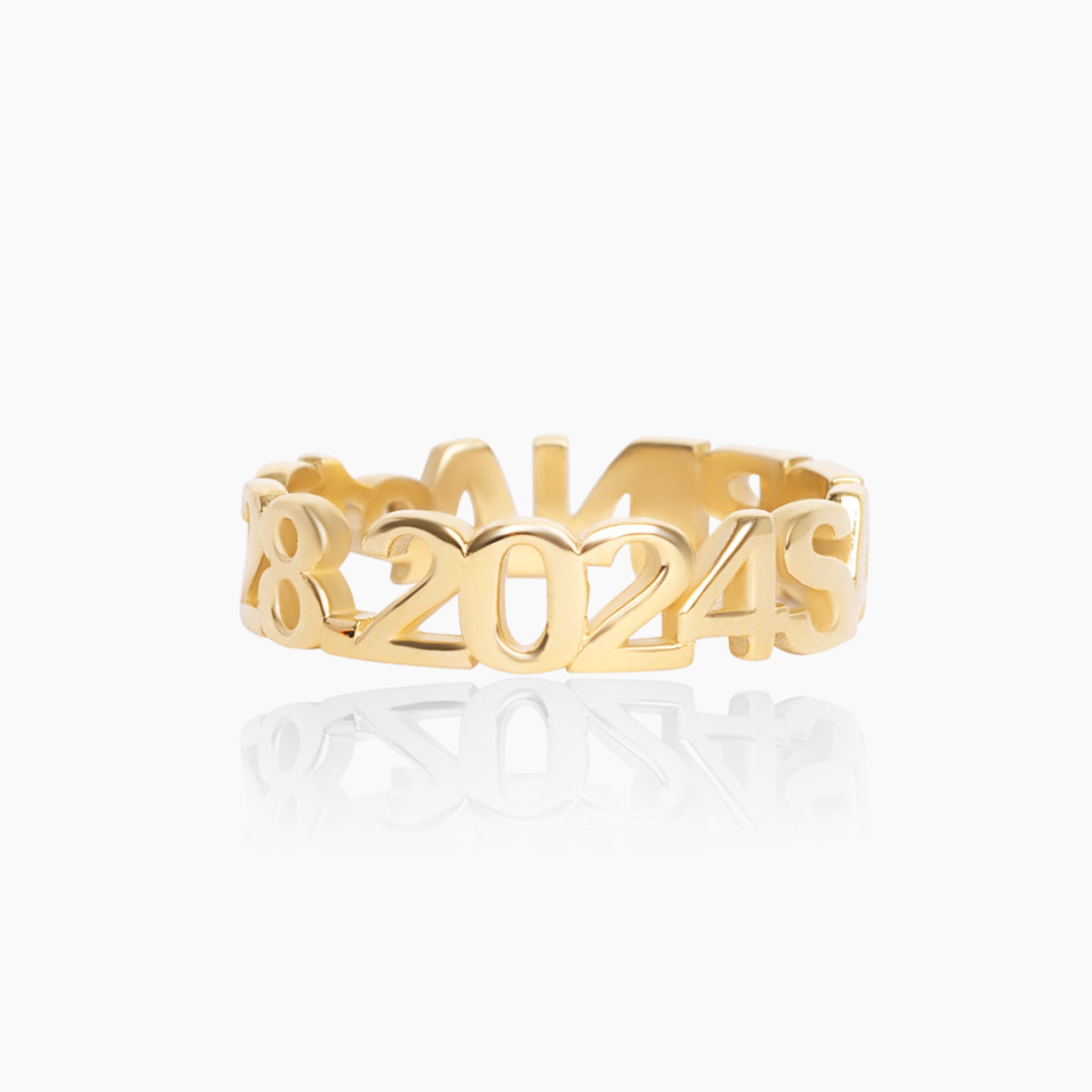 14K YELLOW GOLD BIRTHDAY RING