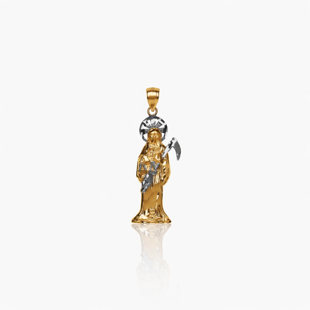 14K YELLOW GOLD SANTA MUERTE photo needs work