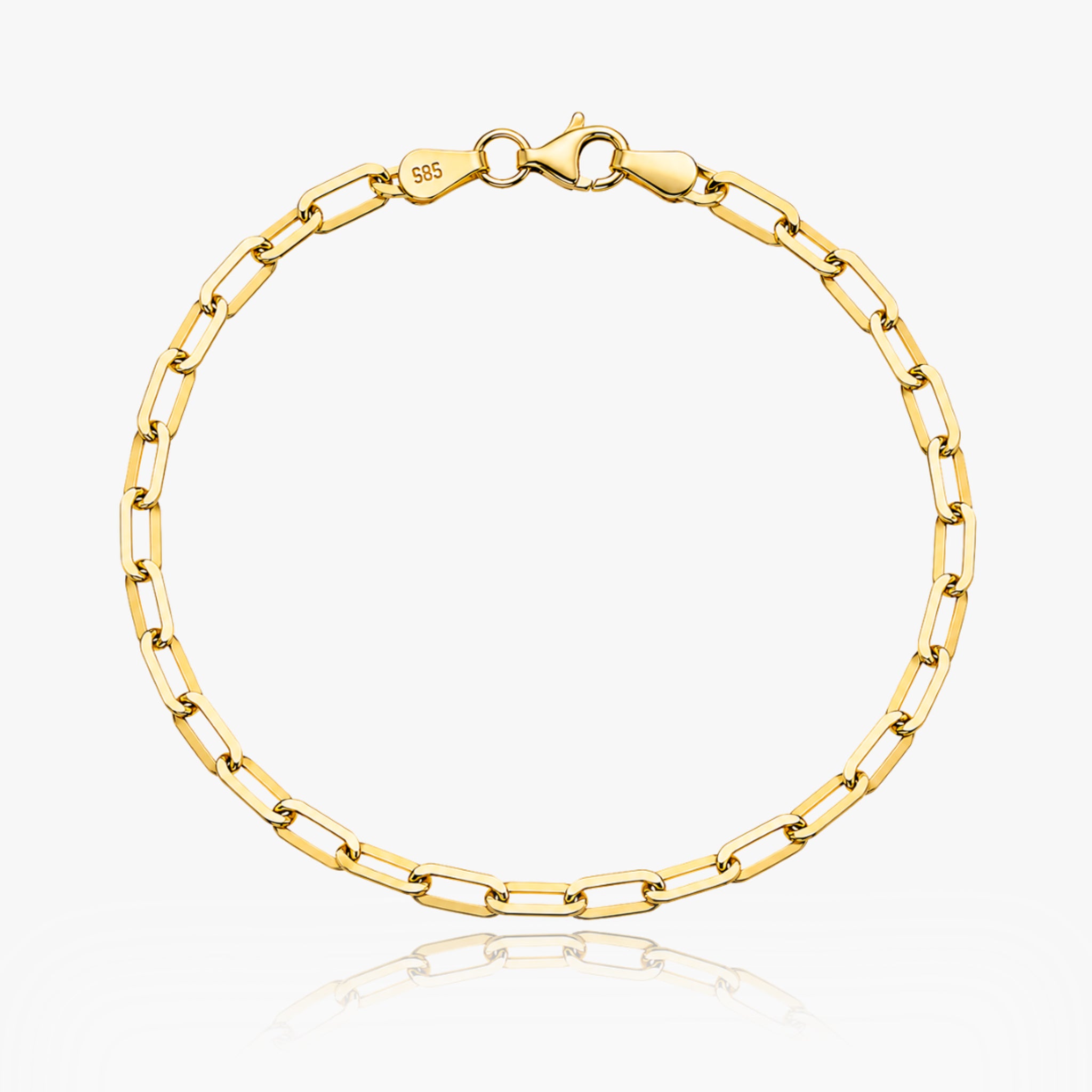 14K YELLOW GOLD VOYAGE PAPERCLIP BRACELET