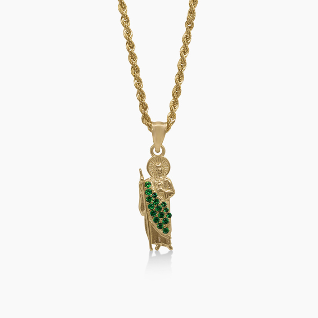 San judas 2025 necklace real gold