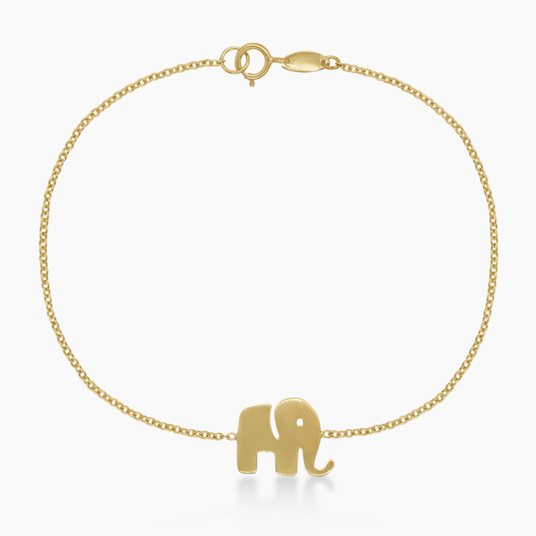 14K YELLOW GOLD ELEPHANT BRACELET