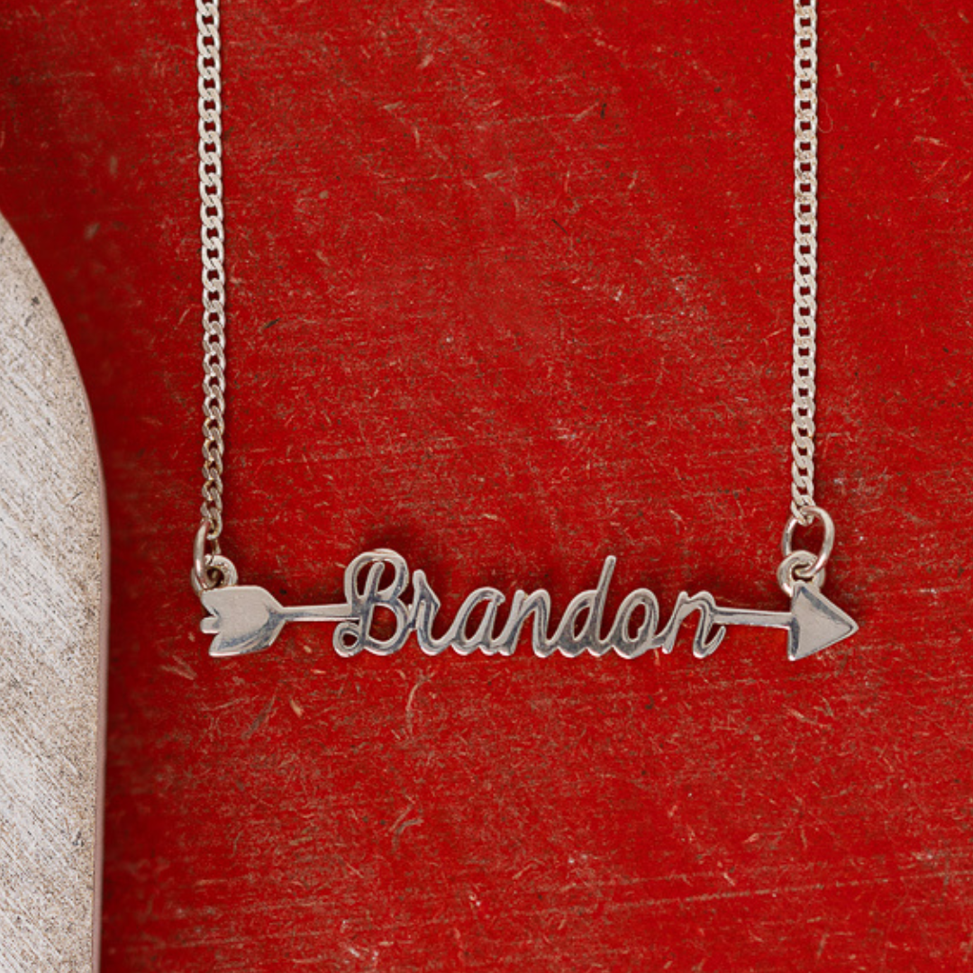 925 SILVER CUPID FLOATING NAME NECKLACE